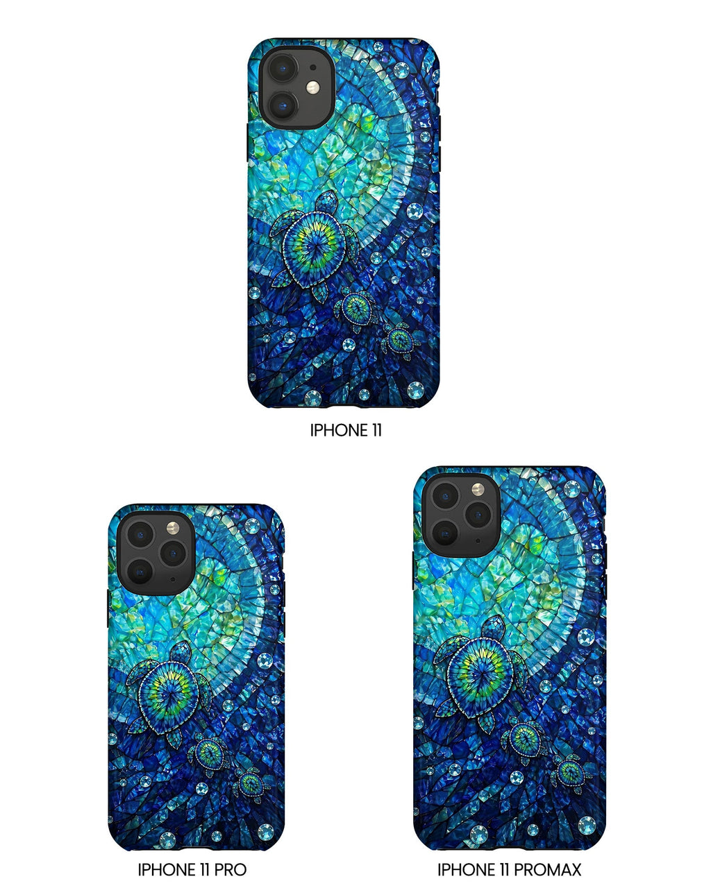SEA TURTLE BLUE OCEAN STAINED GLASS PATTERN  PHONE CASE  - TLNO2904265
