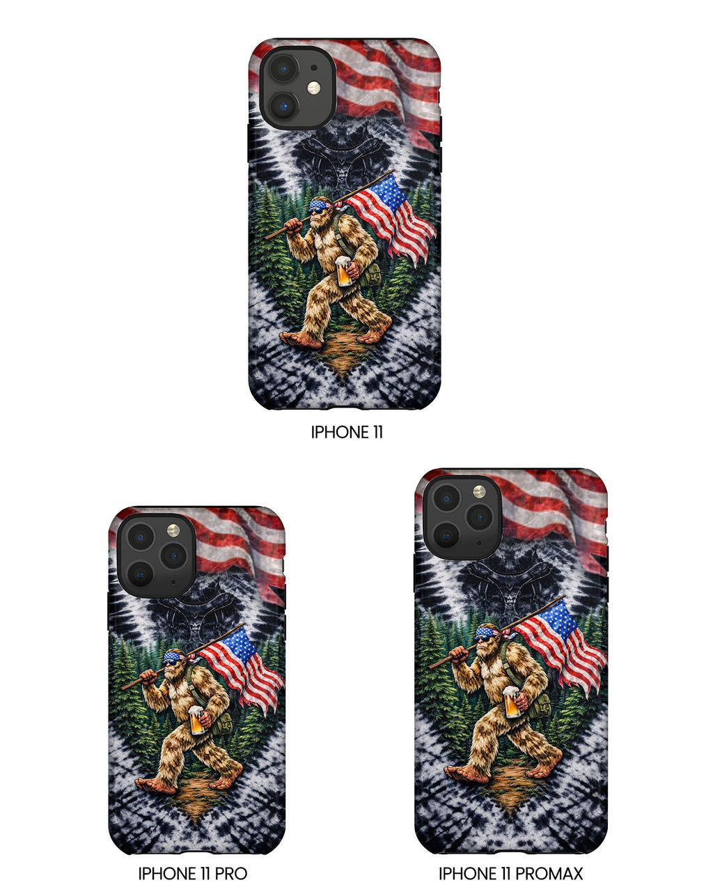 BIGFOOT WITH FLAG V SWIRL PHONE CASE  - TLTW0405263