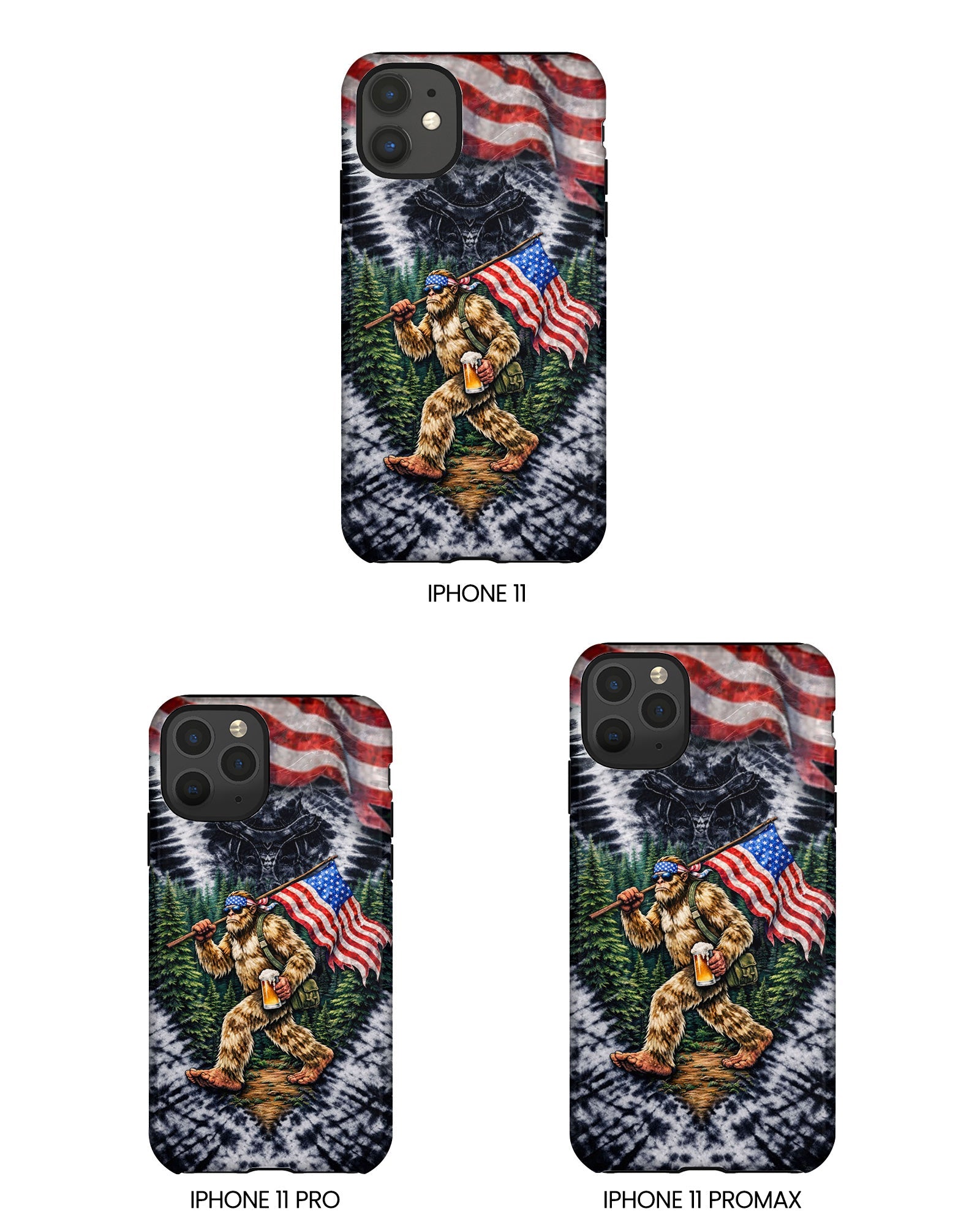 BIGFOOT WITH FLAG V SWIRL PHONE CASE  - TLTW0405263
