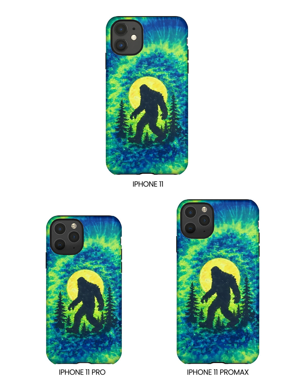 BIGFOOT IN THE FOREST GREEN BLUE SWIRL  PHONE CASE  - TLNO0505262