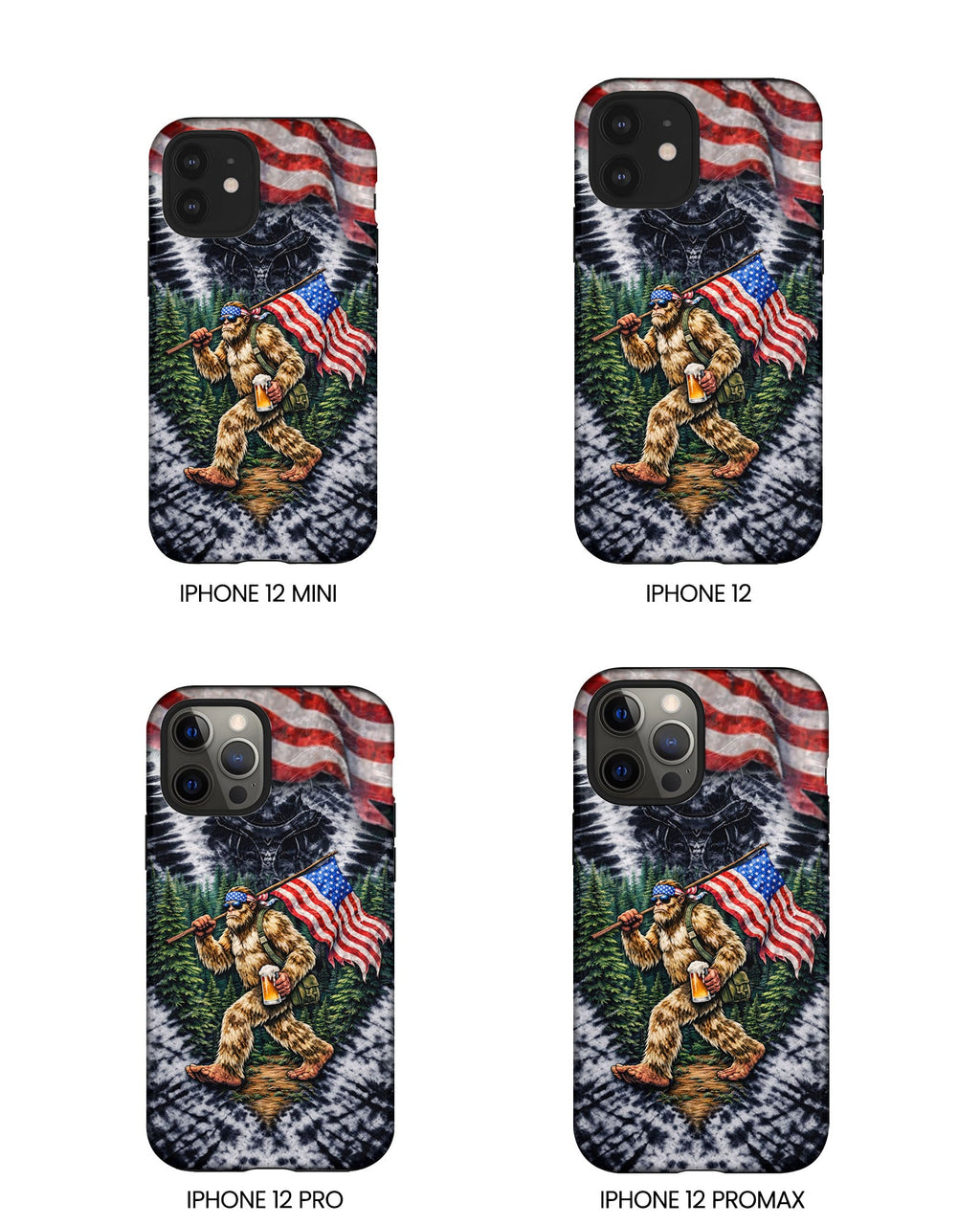 BIGFOOT WITH FLAG V SWIRL PHONE CASE  - TLTW0405263