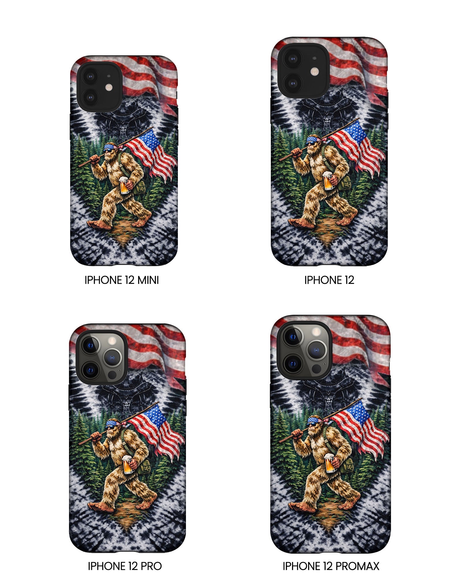BIGFOOT WITH FLAG V SWIRL PHONE CASE  - TLTW0405263