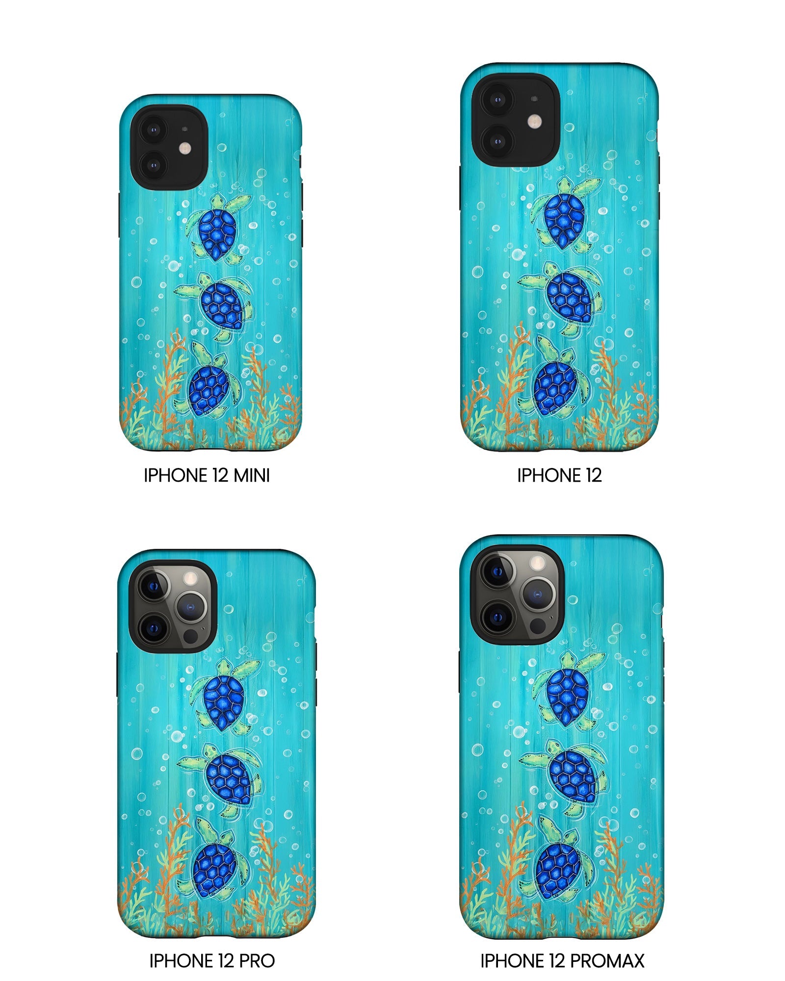 THREE SEA TURTLE PHONE CASE  - TLTW2804264