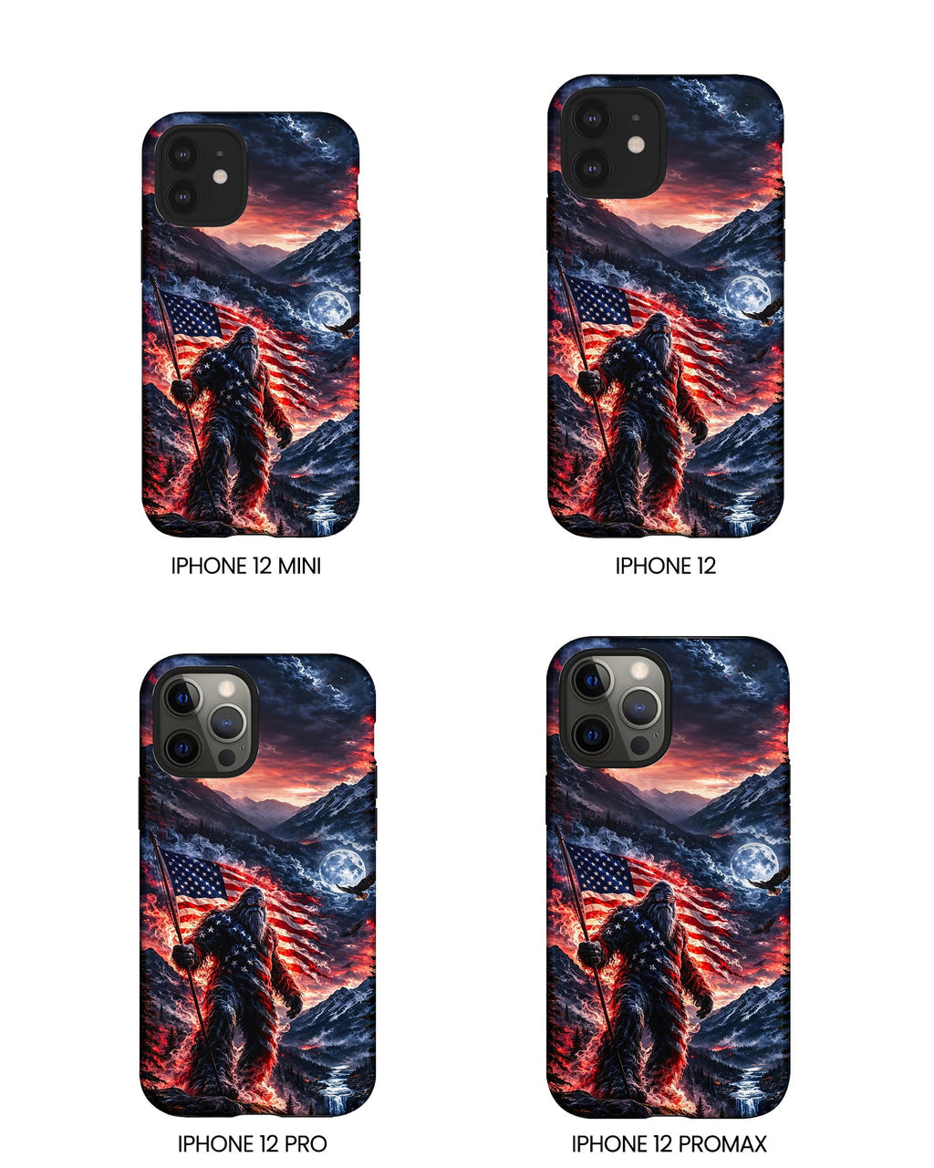 BIGFOOT WITH FLAG  PHONE CASE - TLHG0405266