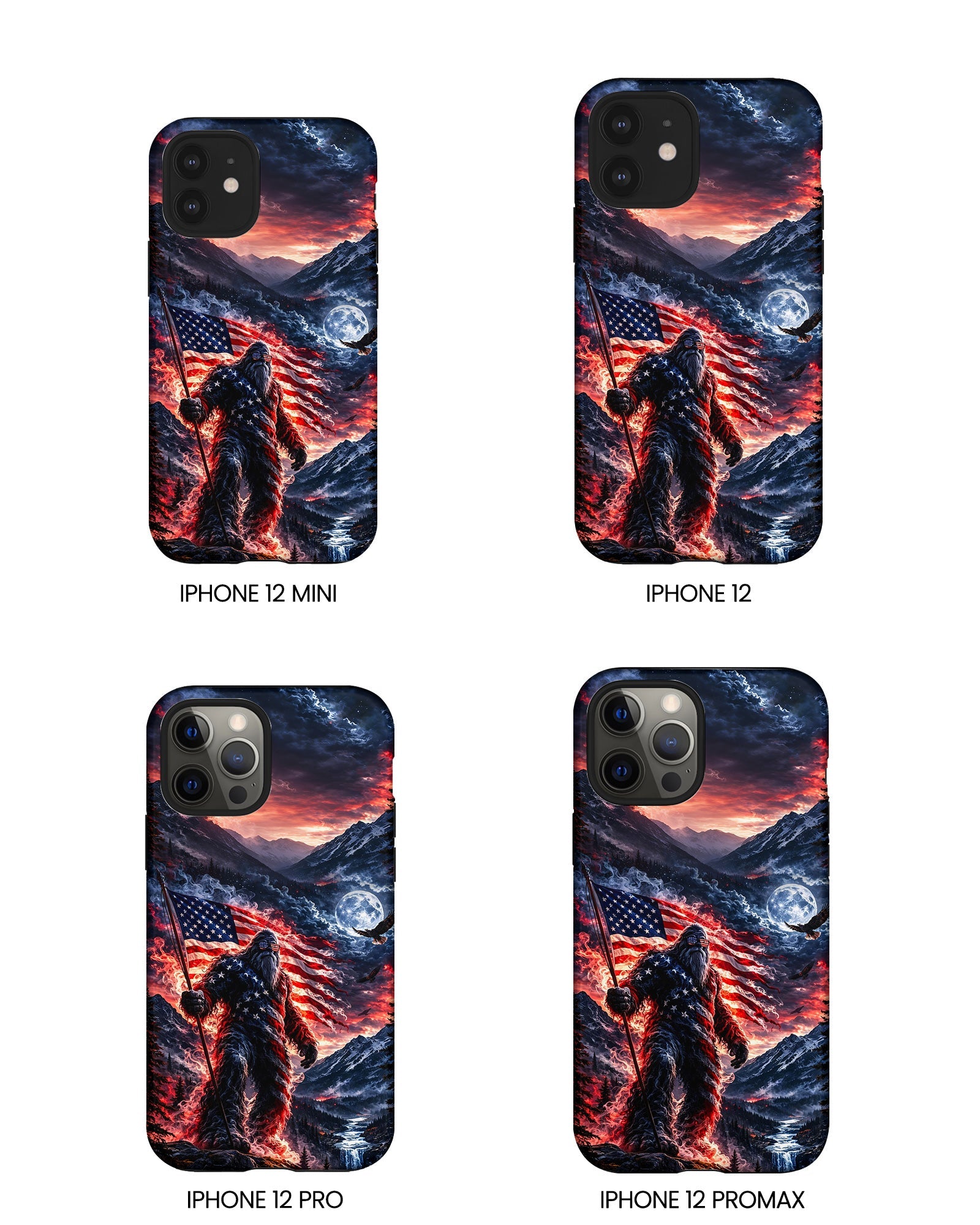 BIGFOOT WITH FLAG  PHONE CASE - TLHG0405266
