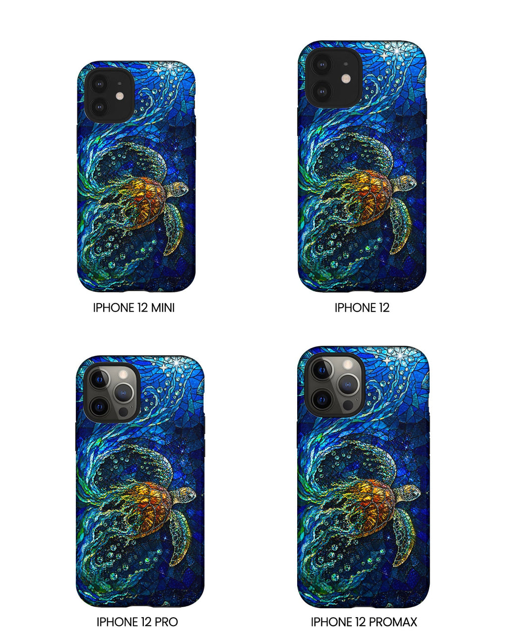 SEA TURTLE OCEAN STAINED GLASS PATTERN  PHONE CASE  - TLTW2804263
