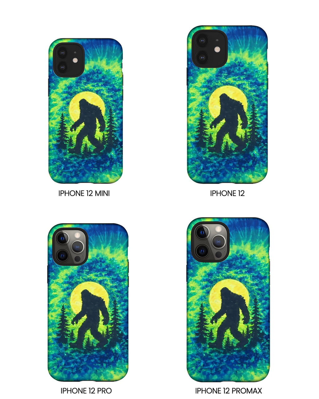 BIGFOOT IN THE FOREST GREEN BLUE SWIRL  PHONE CASE  - TLNO0505262