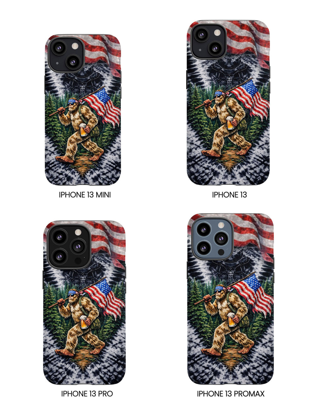 BIGFOOT WITH FLAG V SWIRL PHONE CASE  - TLTW0405263