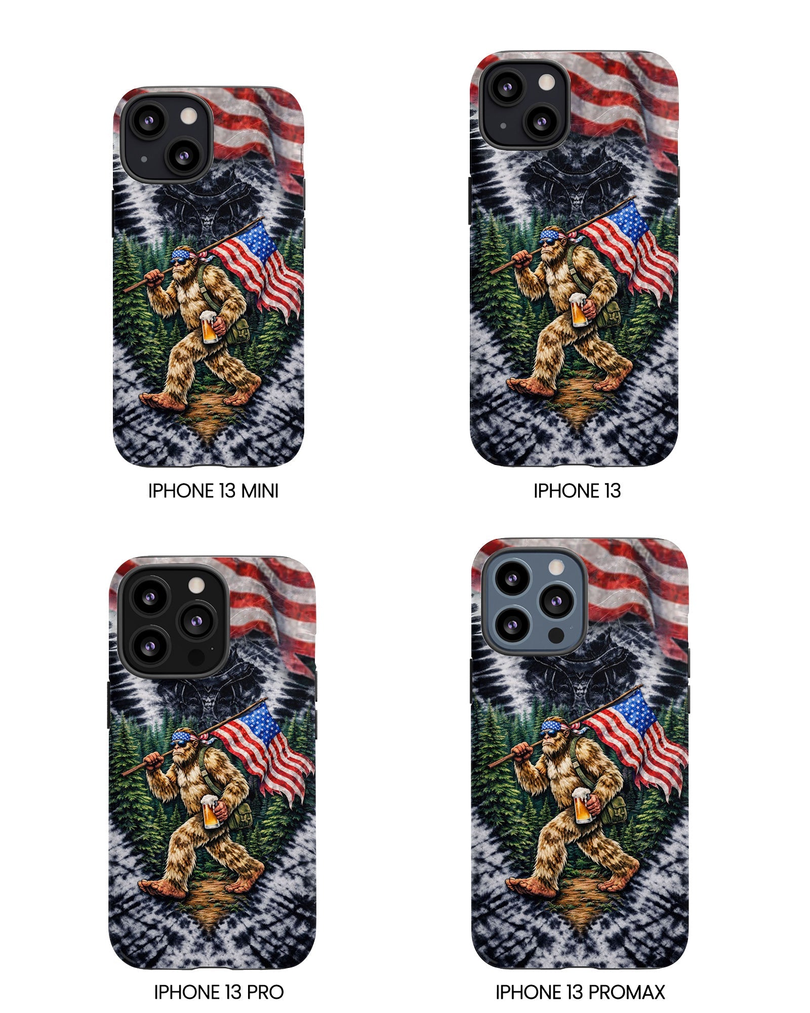 BIGFOOT WITH FLAG V SWIRL PHONE CASE  - TLTW0405263