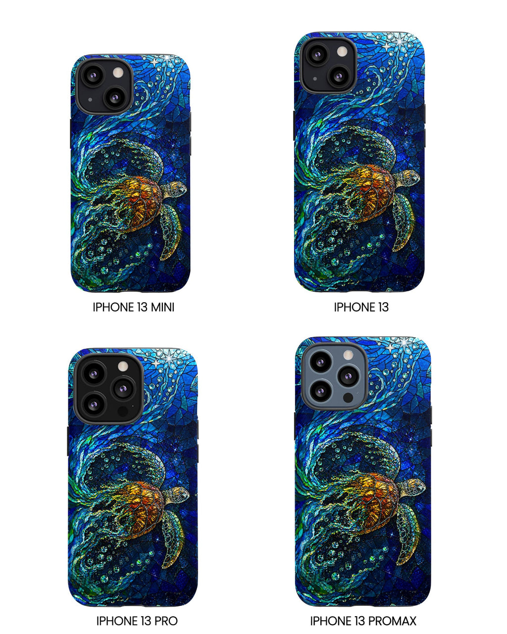 SEA TURTLE OCEAN STAINED GLASS PATTERN  PHONE CASE  - TLTW2804263