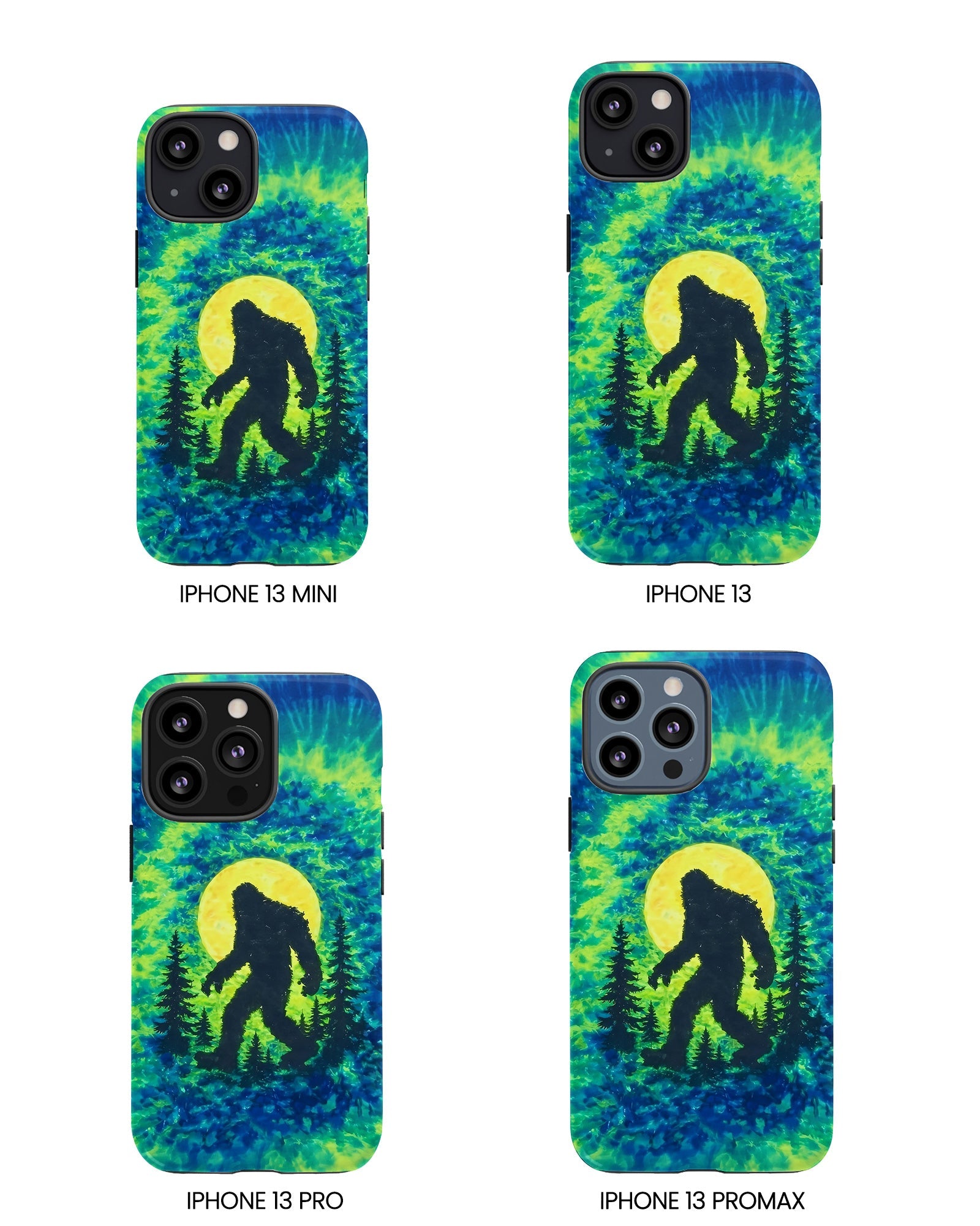 BIGFOOT IN THE FOREST GREEN BLUE SWIRL  PHONE CASE  - TLNO0505262