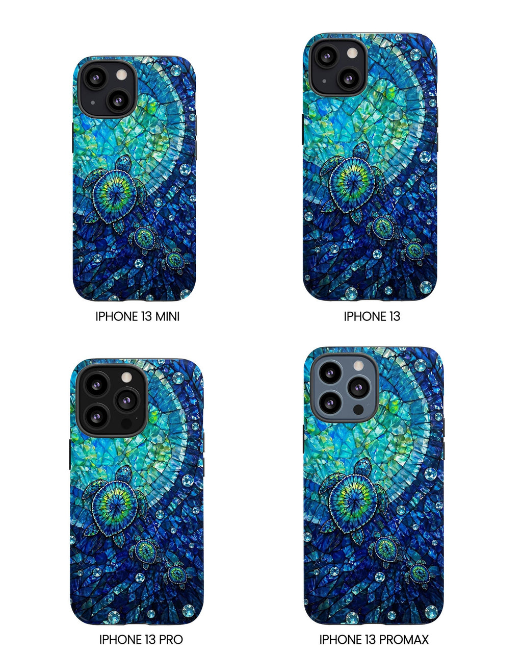 SEA TURTLE BLUE OCEAN STAINED GLASS PATTERN  PHONE CASE  - TLNO2904265