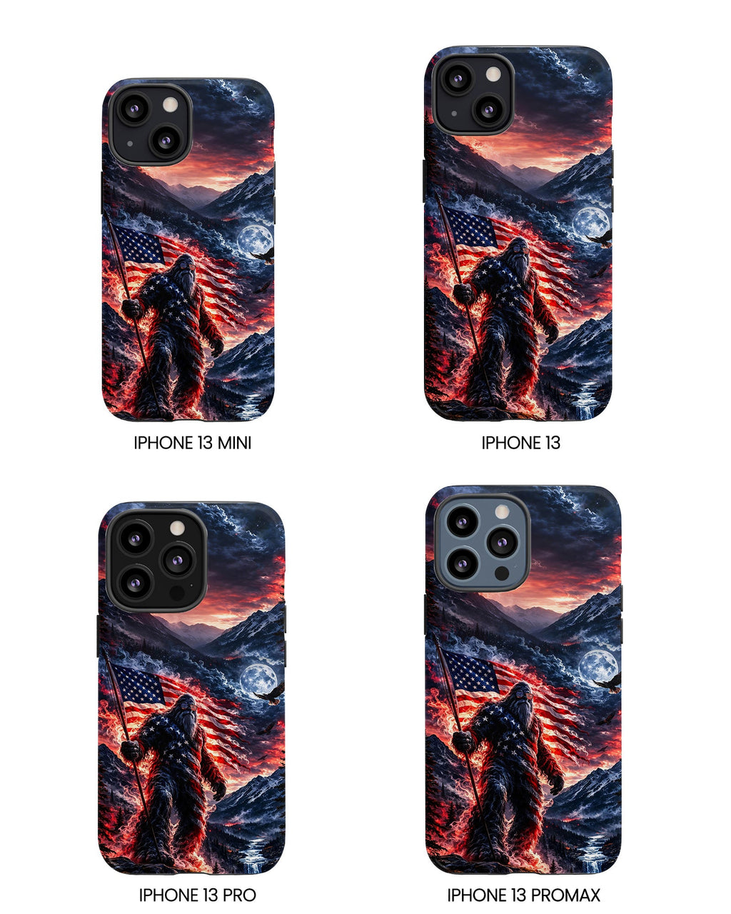 BIGFOOT WITH FLAG  PHONE CASE - TLHG0405266