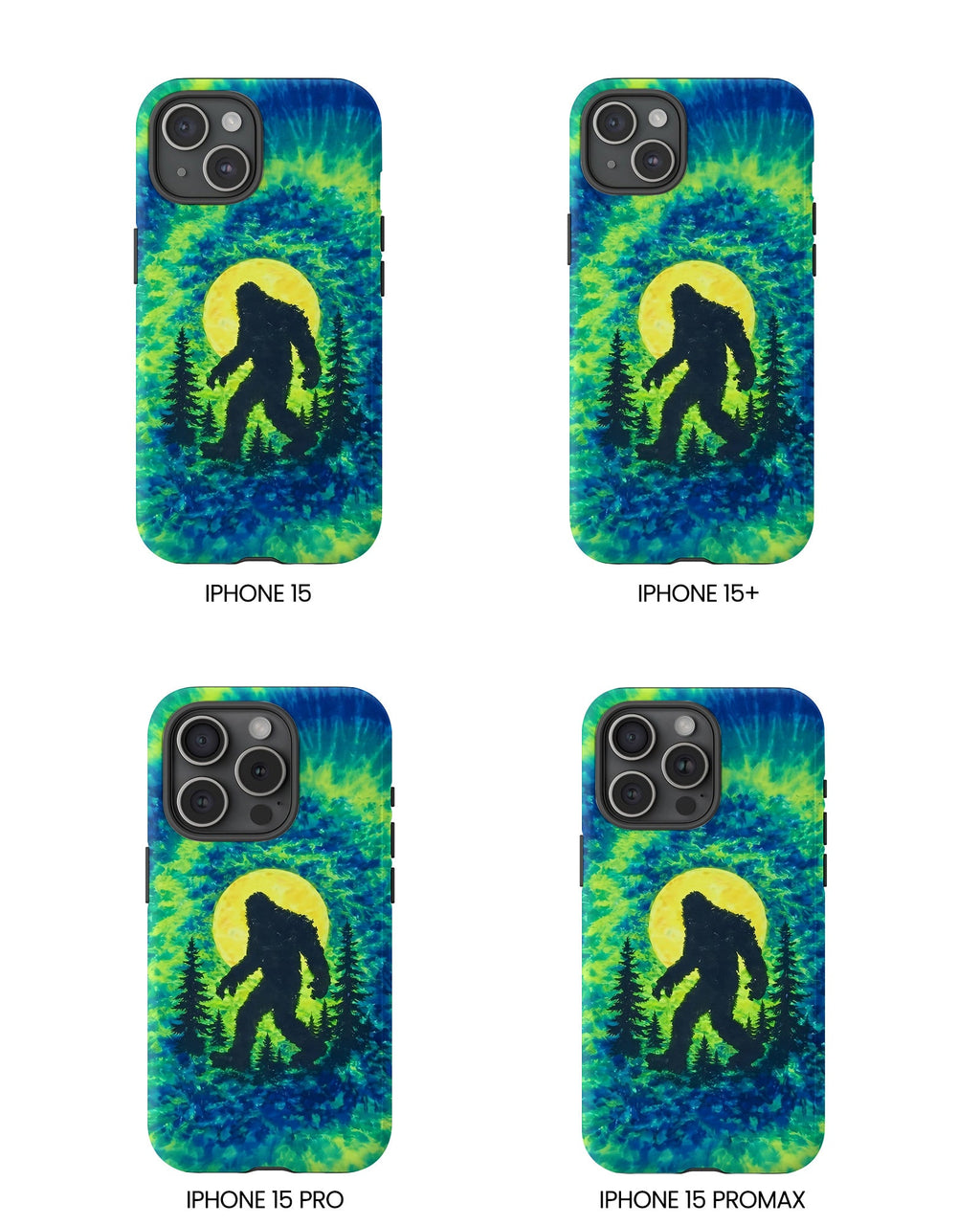 BIGFOOT IN THE FOREST GREEN BLUE SWIRL  PHONE CASE  - TLNO0505262