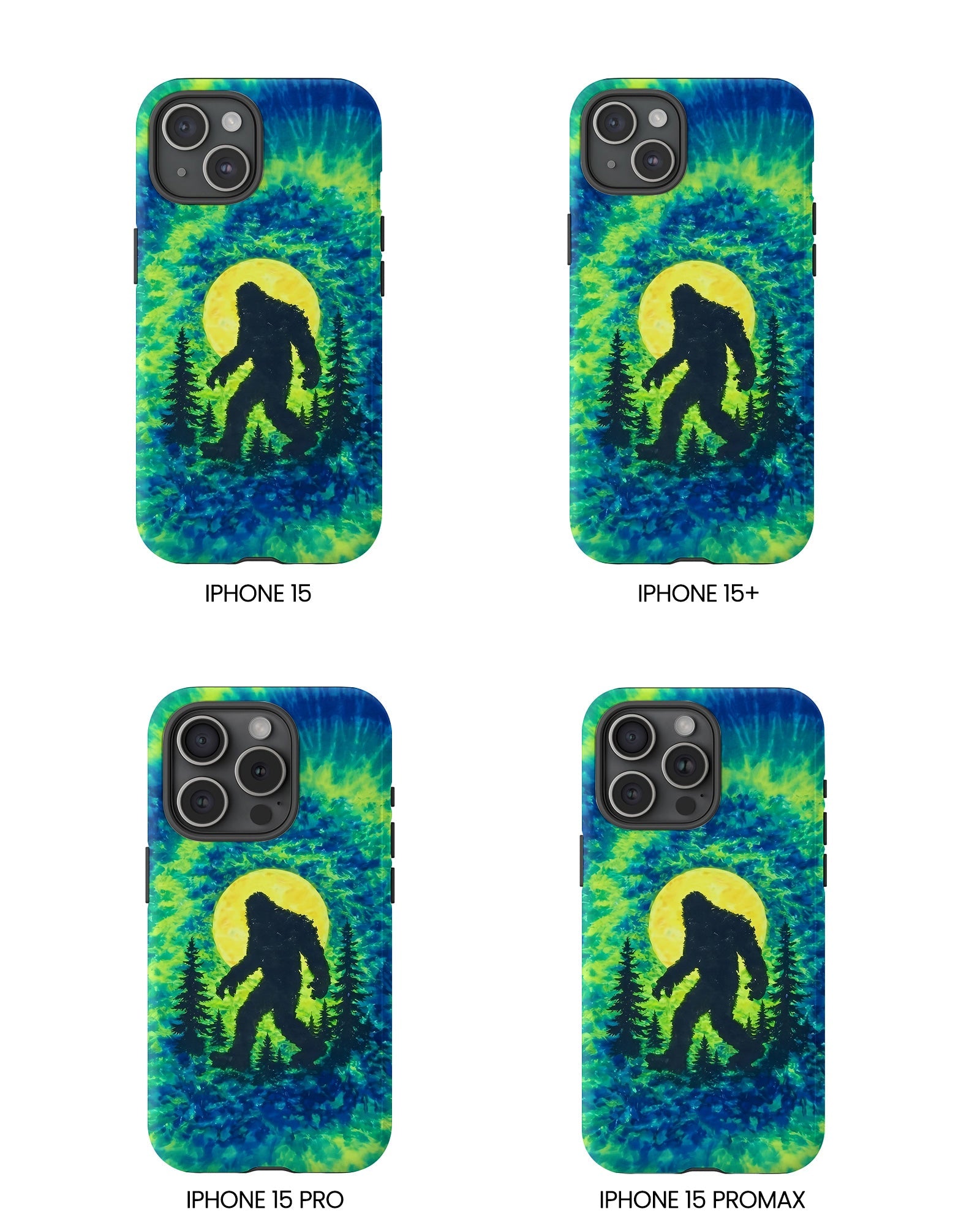 BIGFOOT IN THE FOREST GREEN BLUE SWIRL  PHONE CASE  - TLNO0505262
