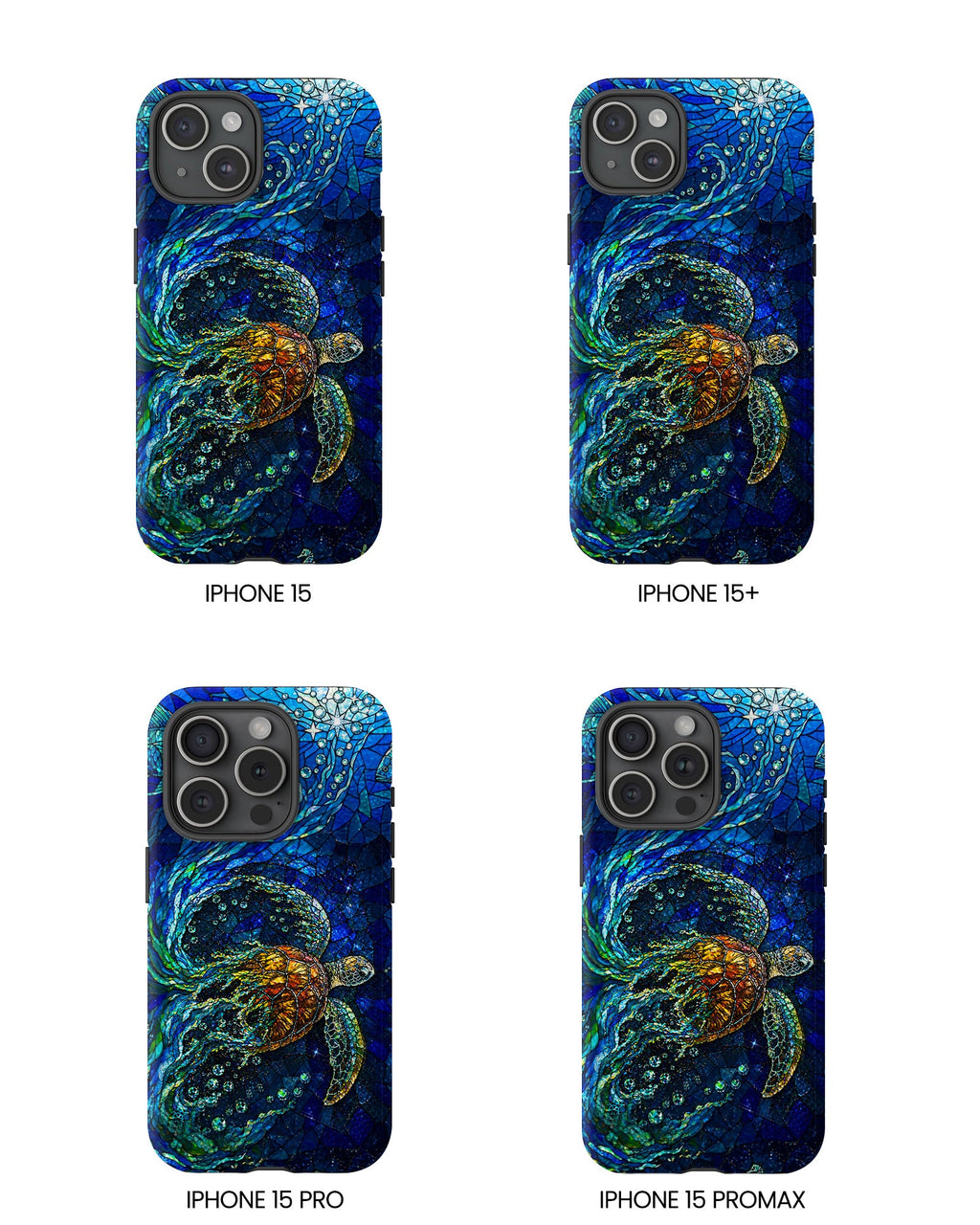 SEA TURTLE OCEAN STAINED GLASS PATTERN  PHONE CASE  - TLTW2804263