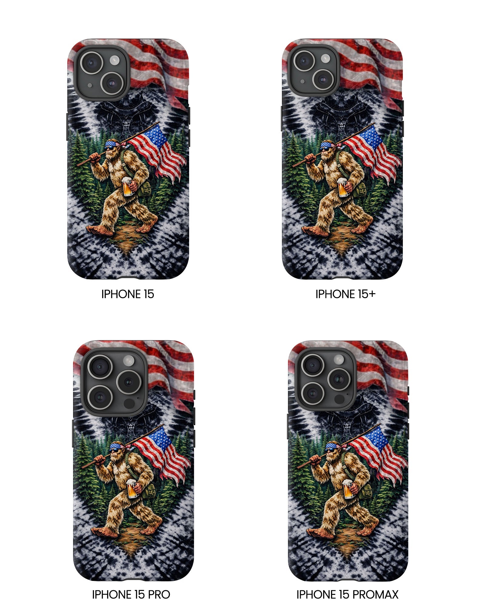BIGFOOT WITH FLAG V SWIRL PHONE CASE  - TLTW0405263