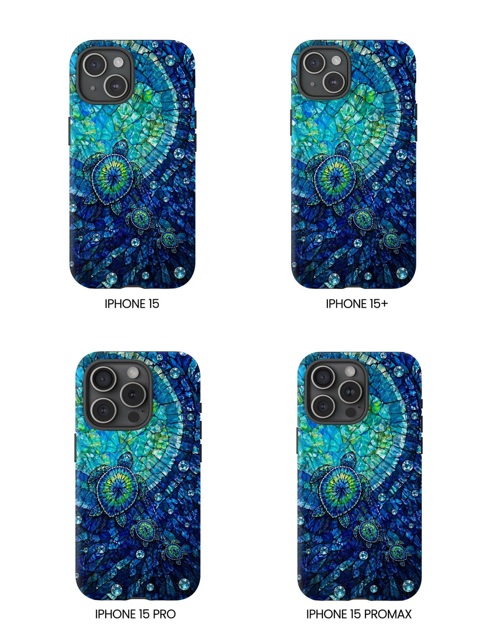 SEA TURTLE BLUE OCEAN STAINED GLASS PATTERN  PHONE CASE  - TLNO2904265