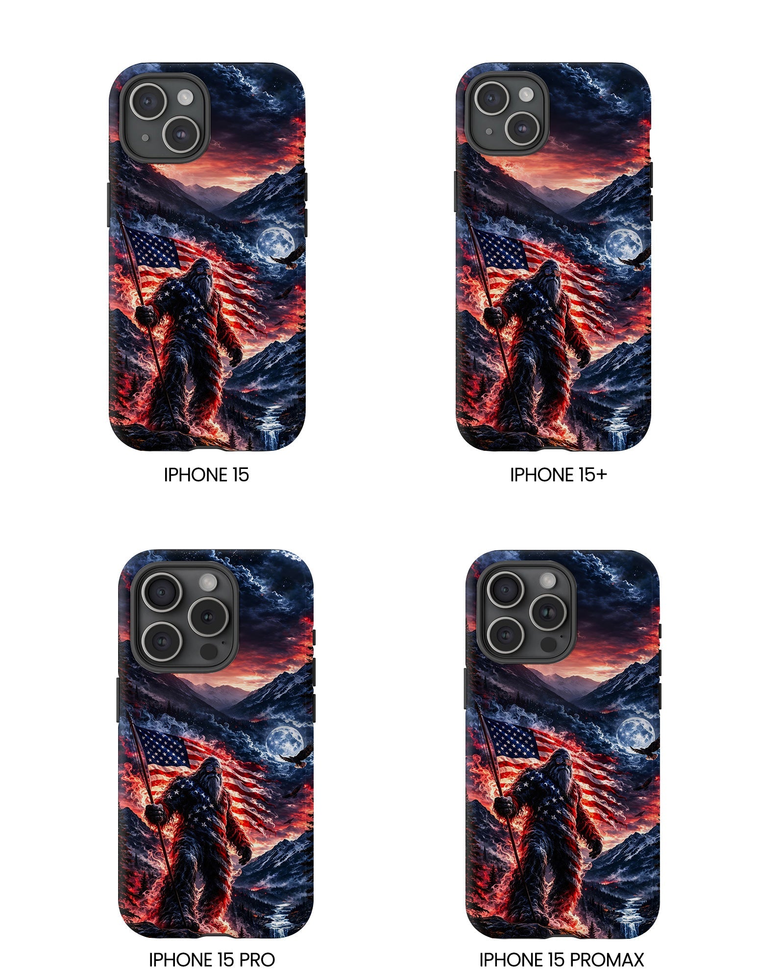 BIGFOOT WITH FLAG  PHONE CASE - TLHG0405266