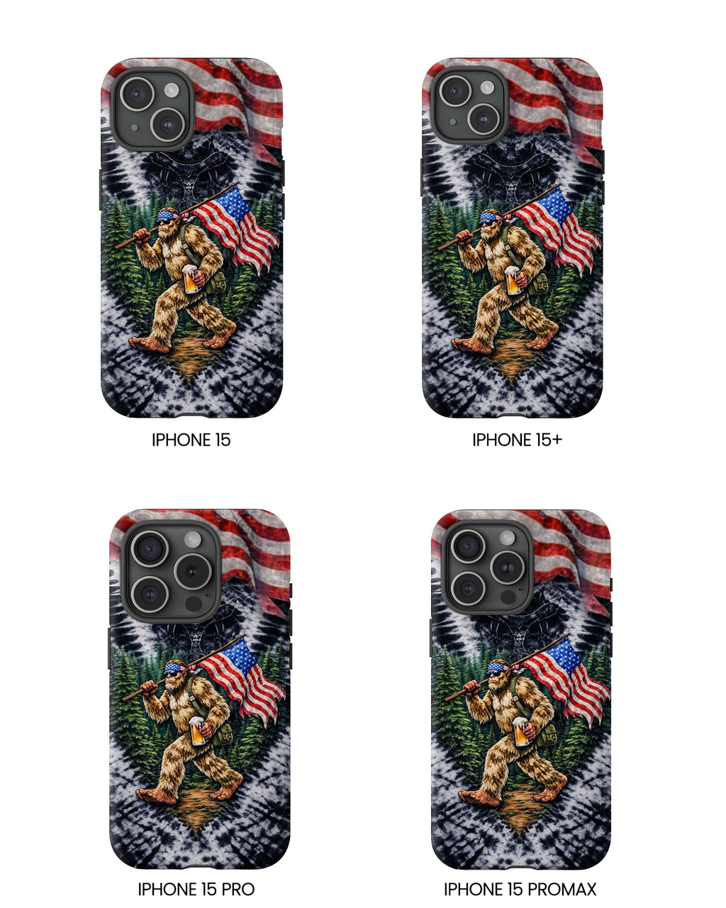 BIGFOOT WITH FLAG V SWIRL PHONE CASE  - TLTW0405263