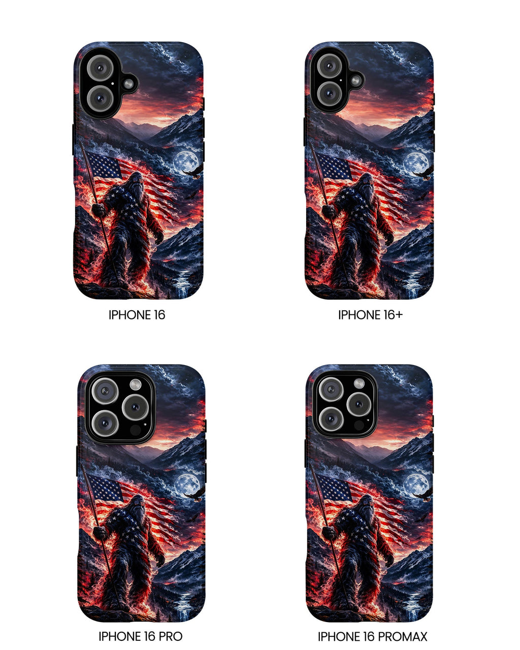 BIGFOOT WITH FLAG  PHONE CASE - TLHG0405266