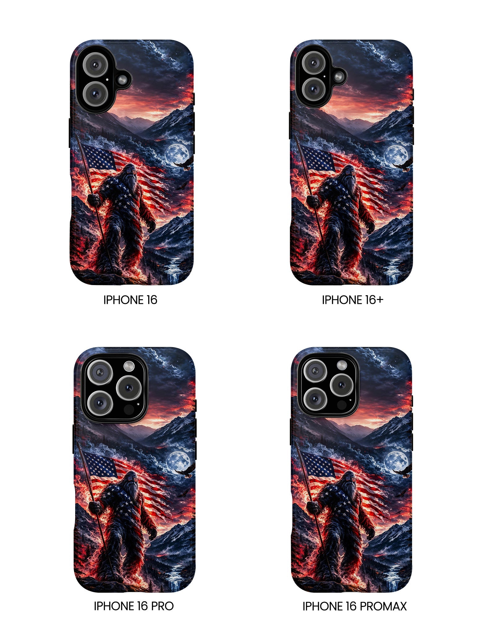 BIGFOOT WITH FLAG  PHONE CASE - TLHG0405266
