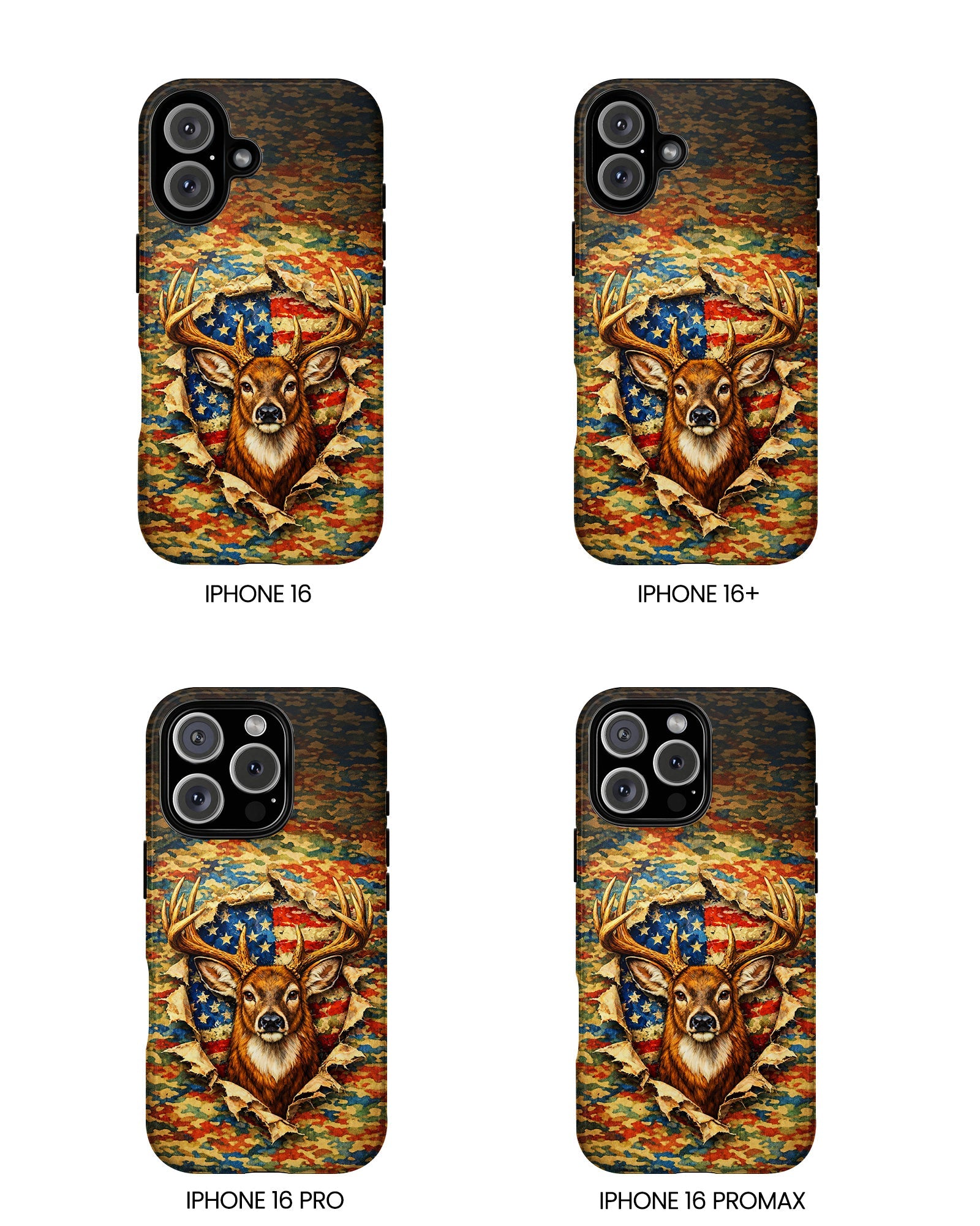 HUNTING DEER CAMOUFLAGE STARS AND STRIPES  PHONE CASE  - TLNT0405261