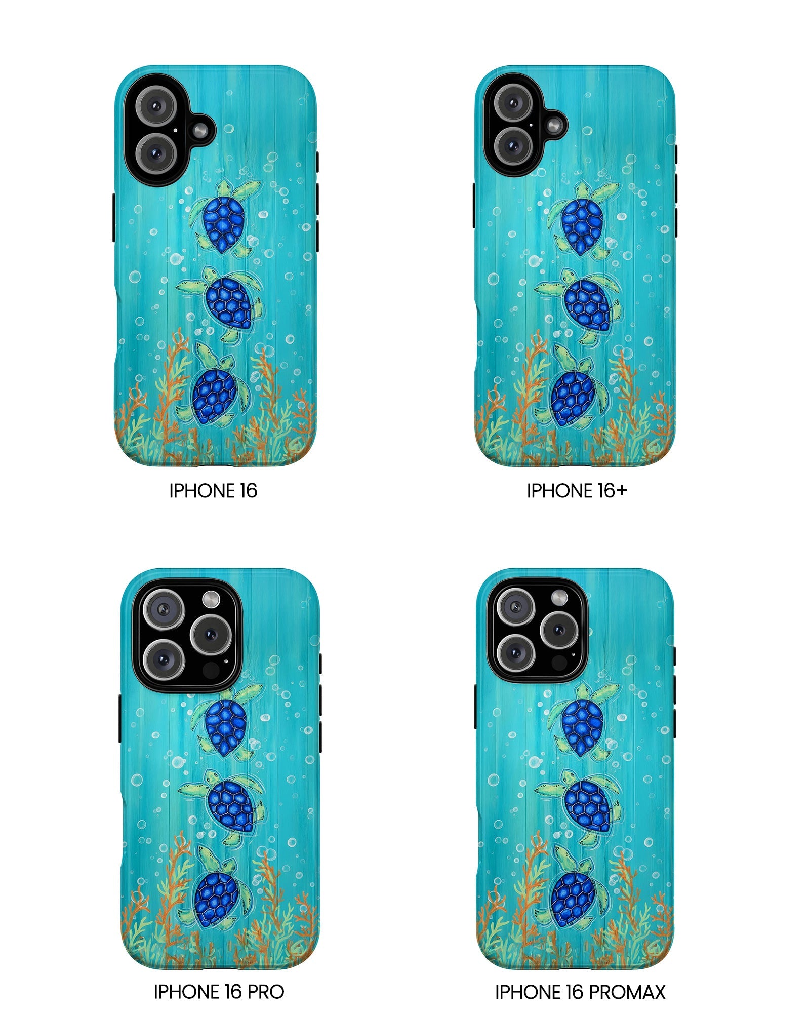 THREE SEA TURTLE PHONE CASE  - TLTW2804264