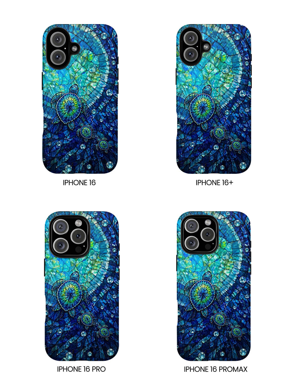SEA TURTLE BLUE OCEAN STAINED GLASS PATTERN  PHONE CASE  - TLNO2904265