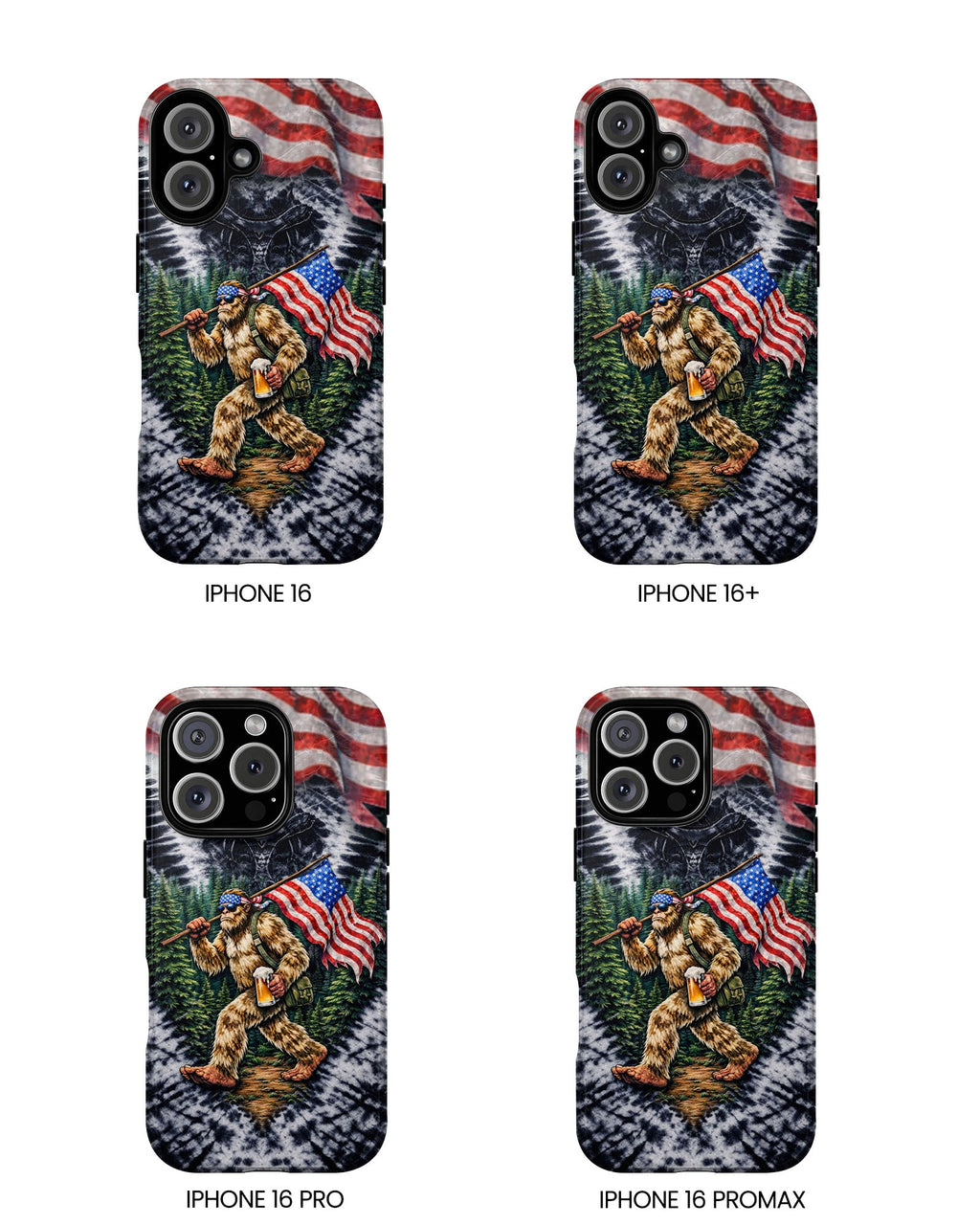 BIGFOOT WITH FLAG V SWIRL PHONE CASE  - TLTW0405263
