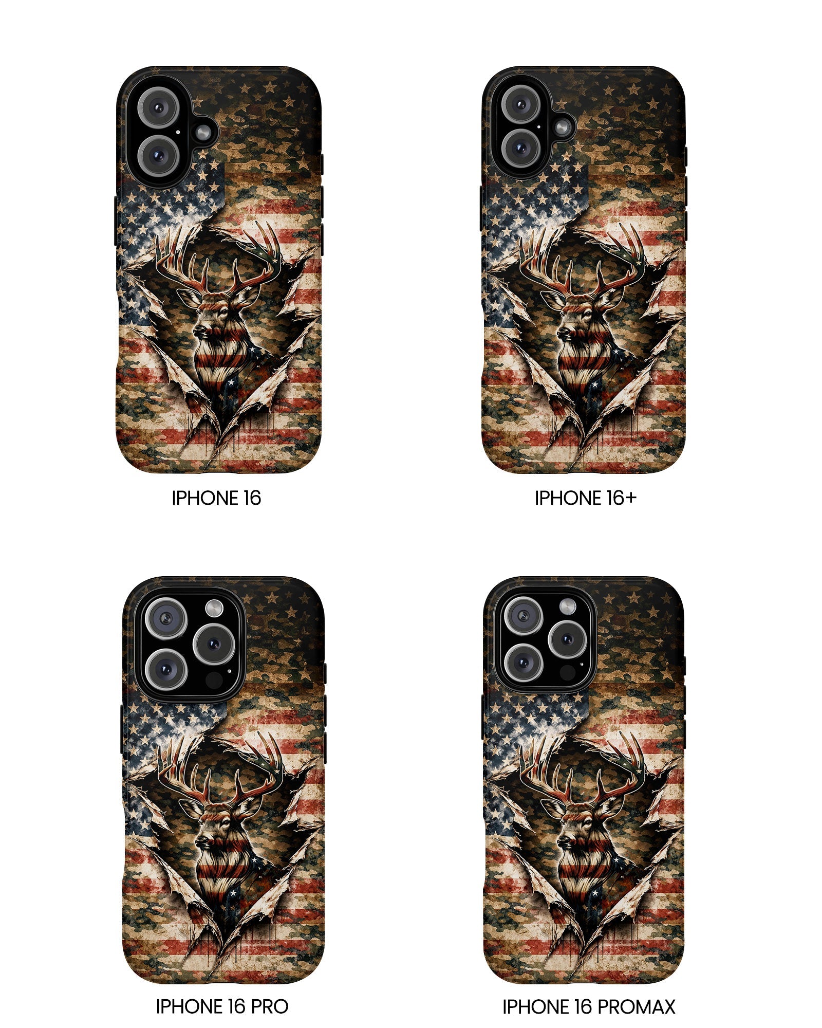 GRUNGE STARS AND STRIPES DEER HUNTING  PHONE CASE  - TLNT0605262
