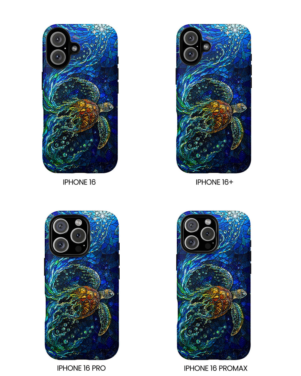 SEA TURTLE OCEAN STAINED GLASS PATTERN  PHONE CASE  - TLTW2804263