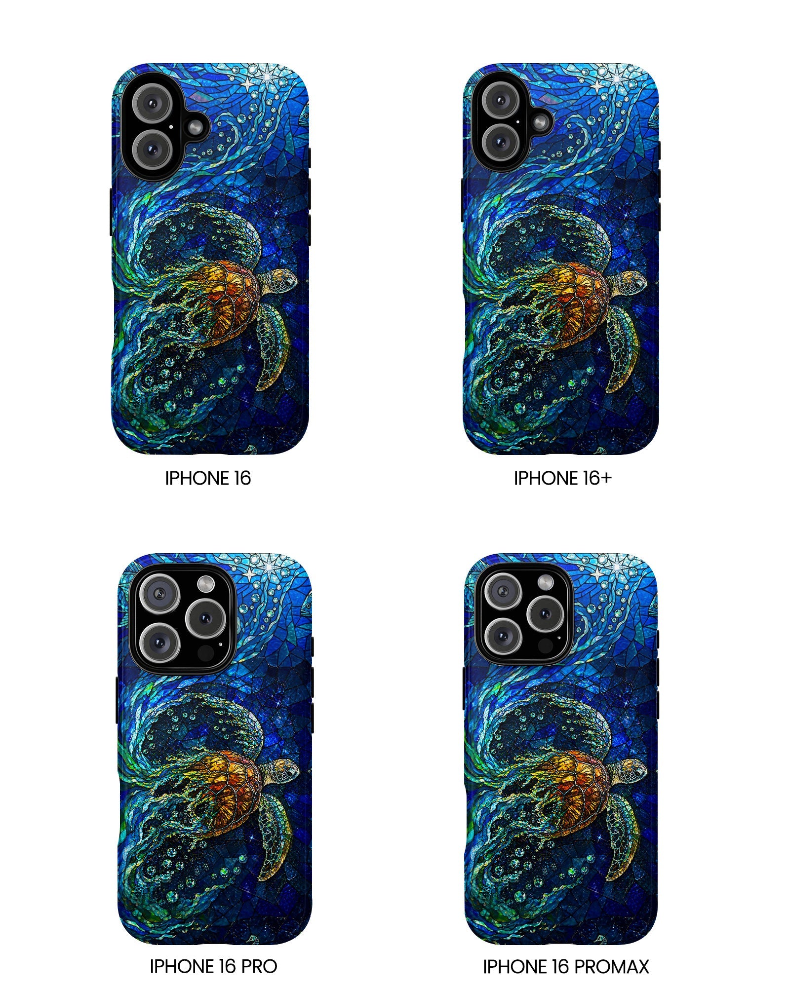 SEA TURTLE OCEAN STAINED GLASS PATTERN  PHONE CASE  - TLTW2804263