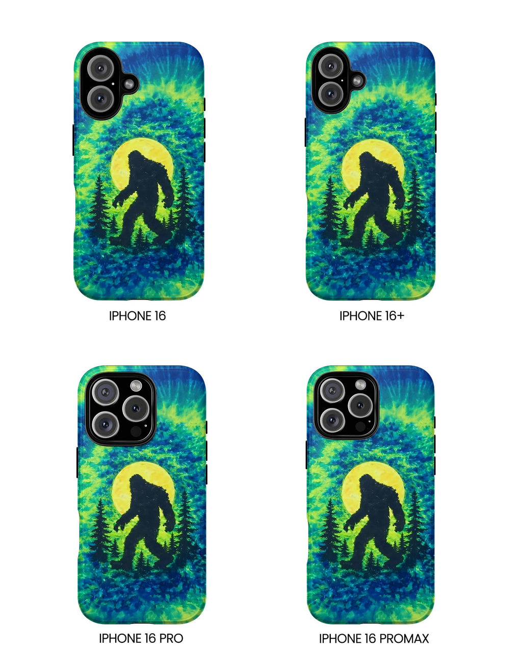BIGFOOT IN THE FOREST GREEN BLUE SWIRL  PHONE CASE  - TLNO0505262