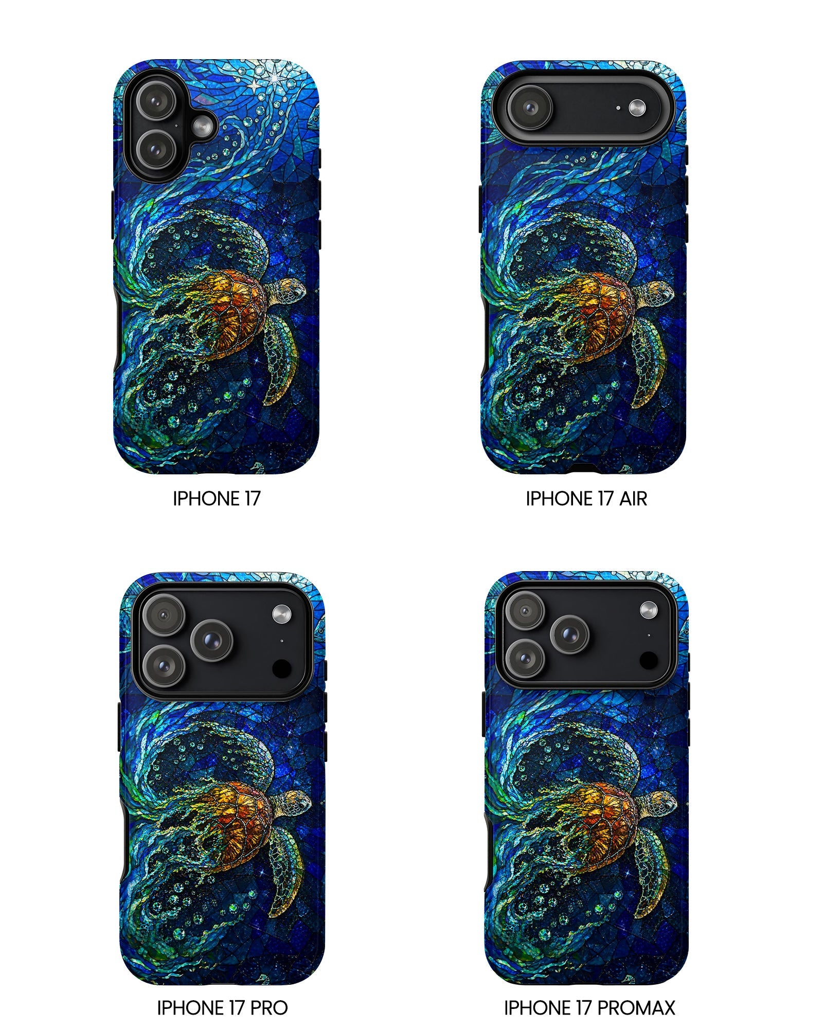 SEA TURTLE OCEAN STAINED GLASS PATTERN  PHONE CASE  - TLTW2804263