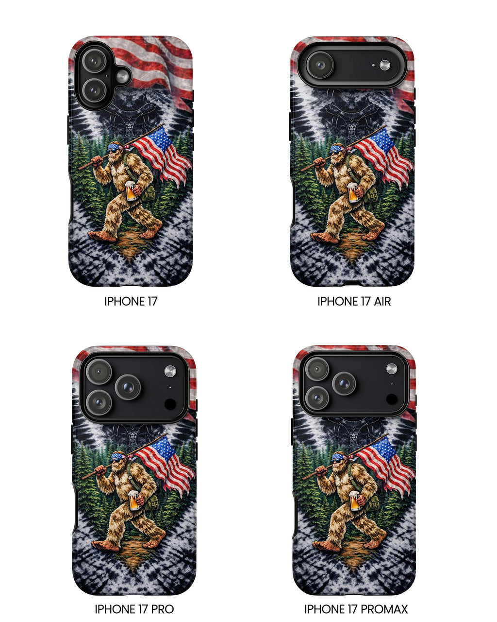 BIGFOOT WITH FLAG V SWIRL PHONE CASE  - TLTW0405263