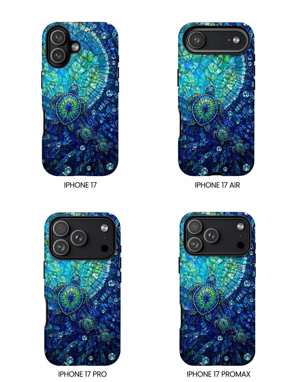 SEA TURTLE BLUE OCEAN STAINED GLASS PATTERN  PHONE CASE  - TLNO2904265