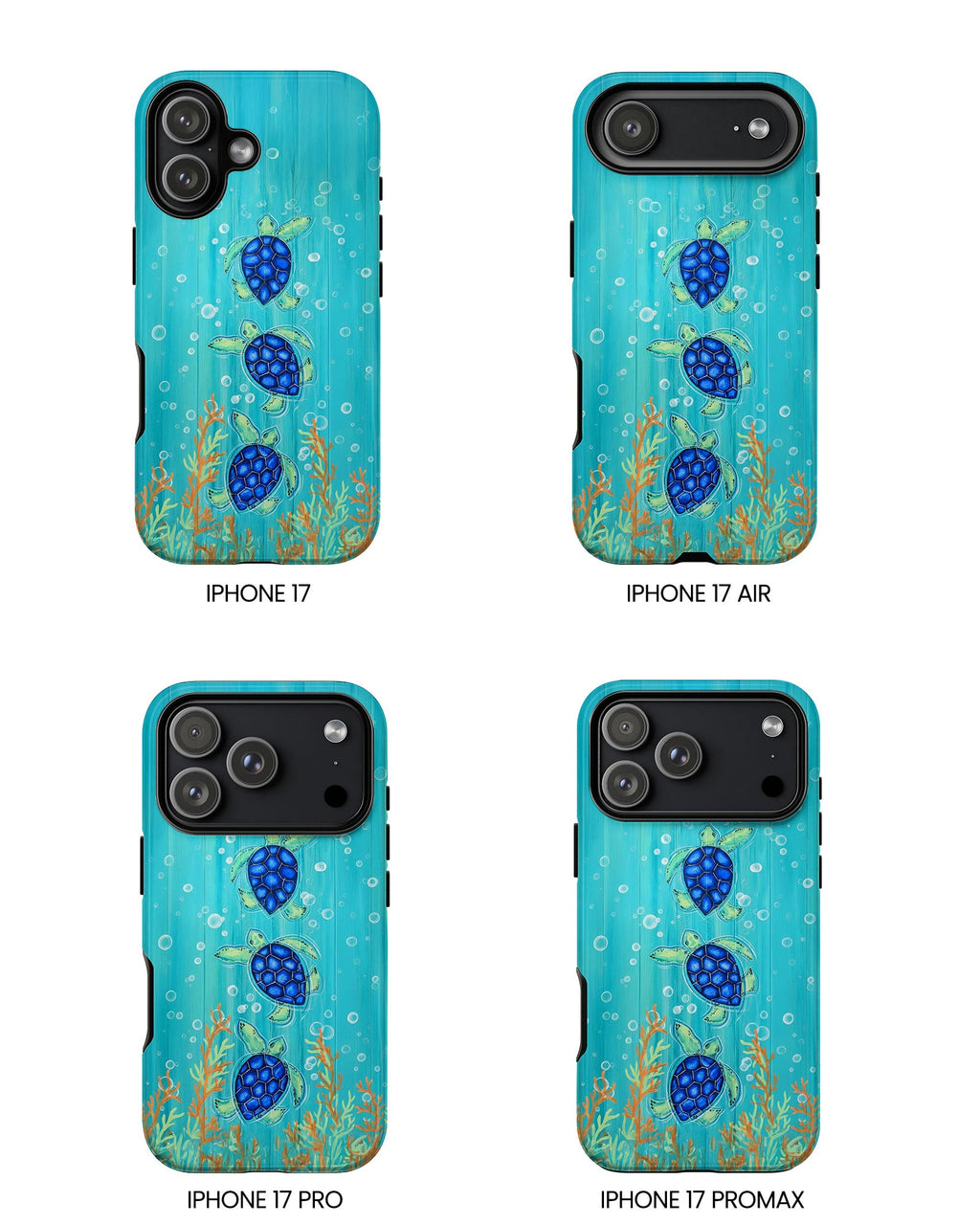 THREE SEA TURTLE PHONE CASE  - TLTW2804264