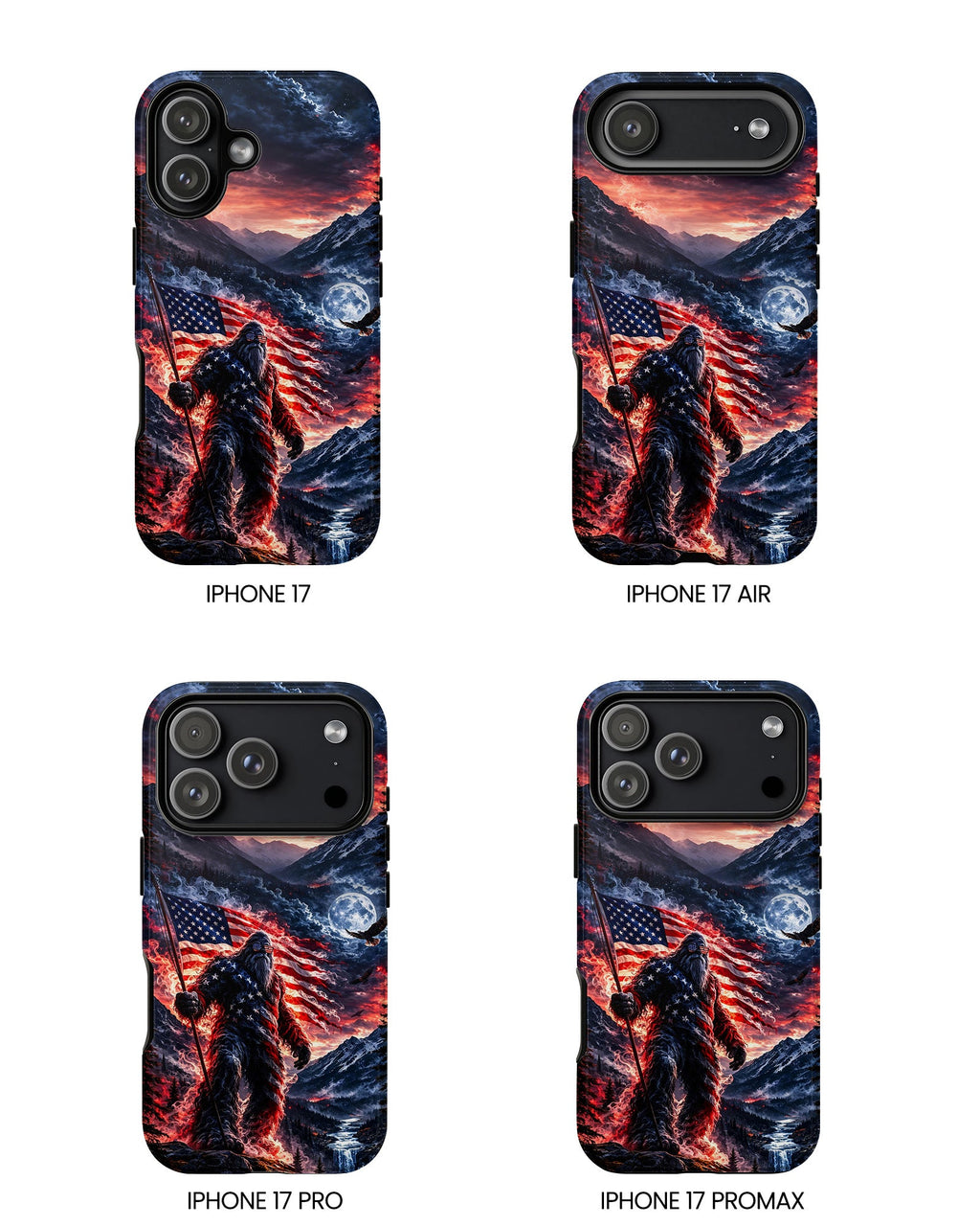 BIGFOOT WITH FLAG  PHONE CASE - TLHG0405266