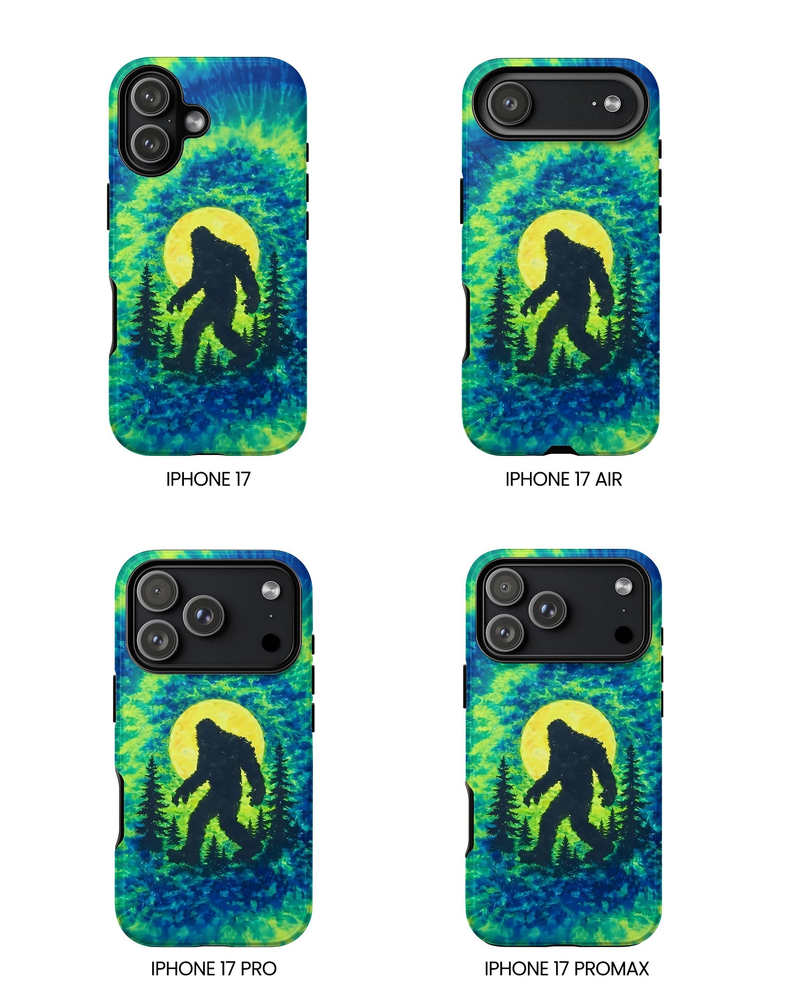 BIGFOOT IN THE FOREST GREEN BLUE SWIRL  PHONE CASE  - TLNO0505262