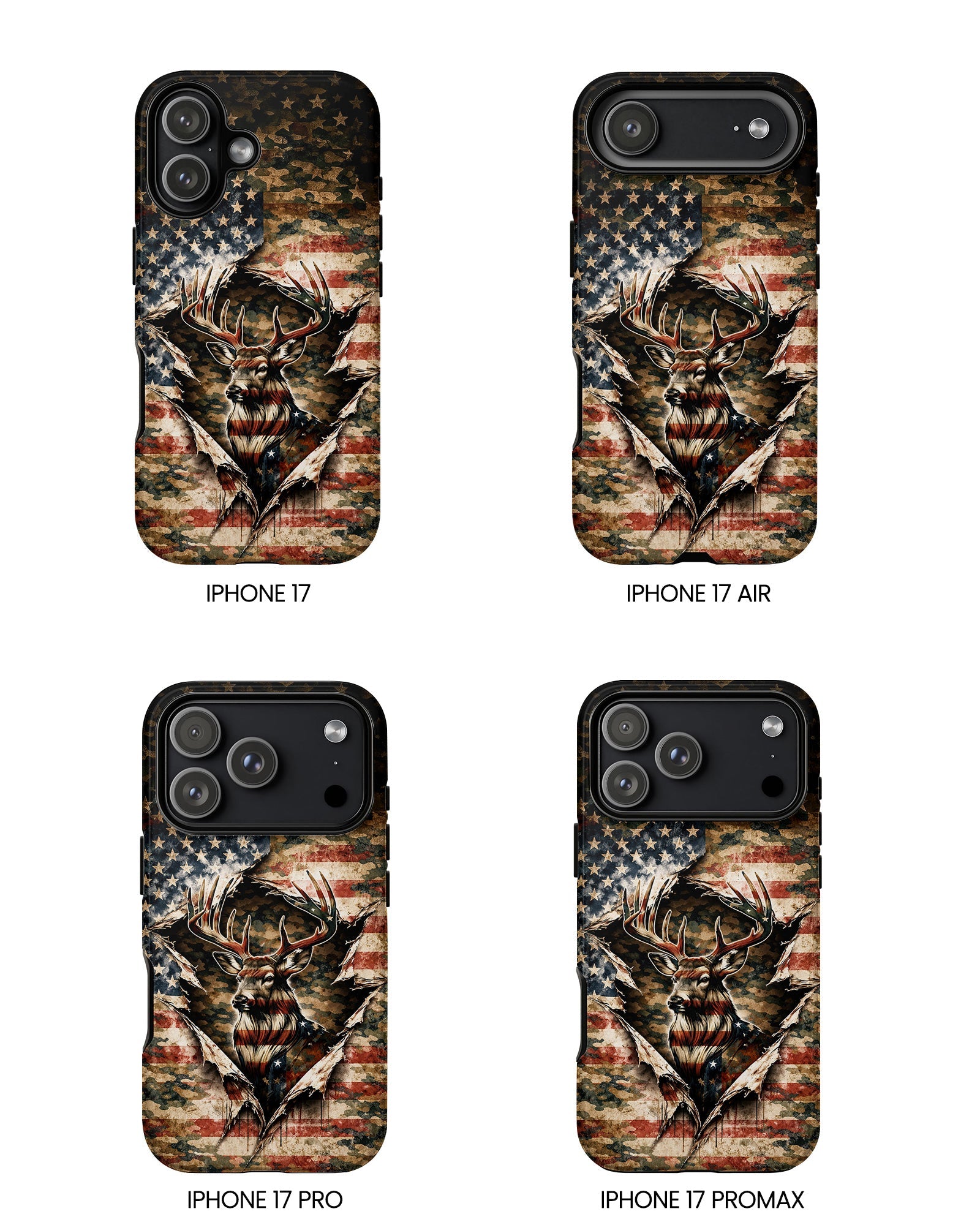 GRUNGE STARS AND STRIPES DEER HUNTING  PHONE CASE  - TLNT0605262