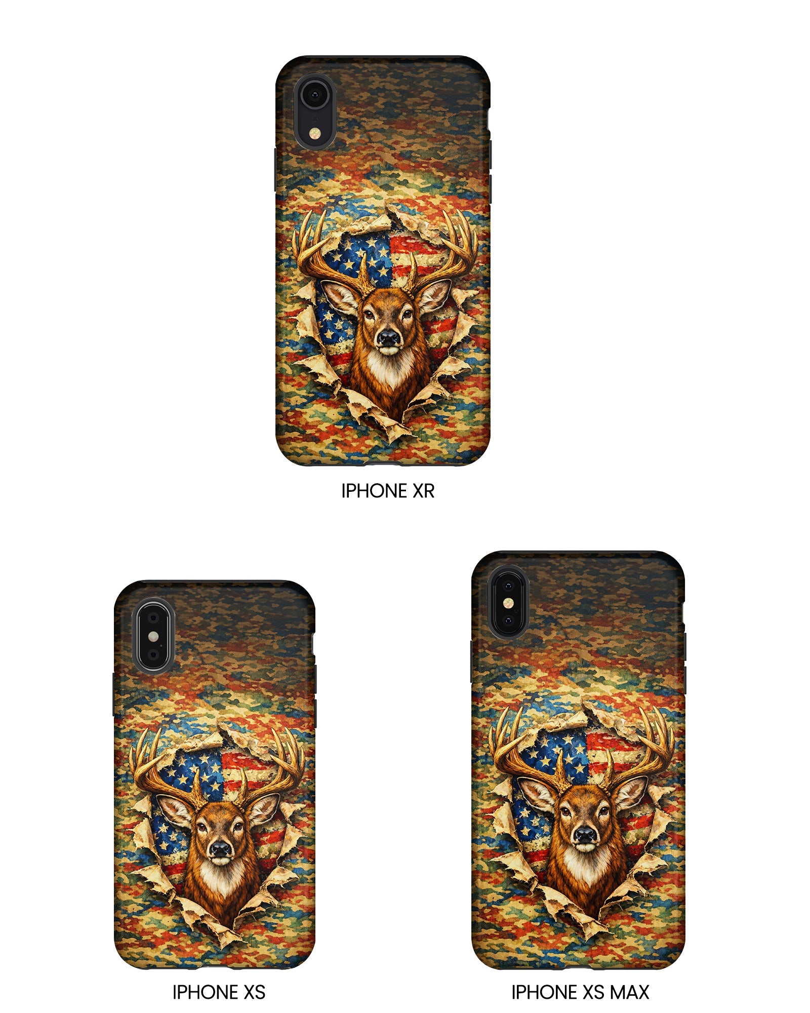 HUNTING DEER CAMOUFLAGE STARS AND STRIPES  PHONE CASE  - TLNT0405261