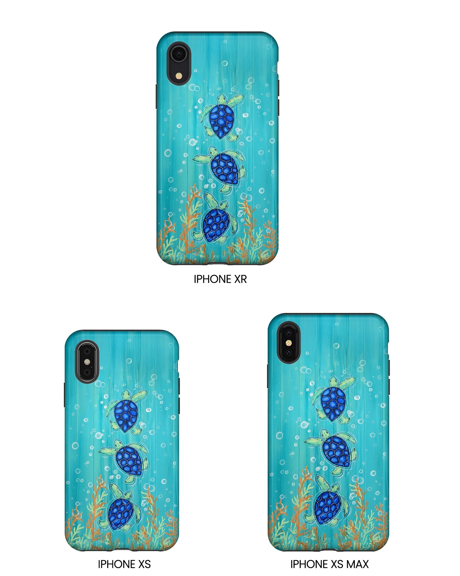THREE SEA TURTLE PHONE CASE  - TLTW2804264