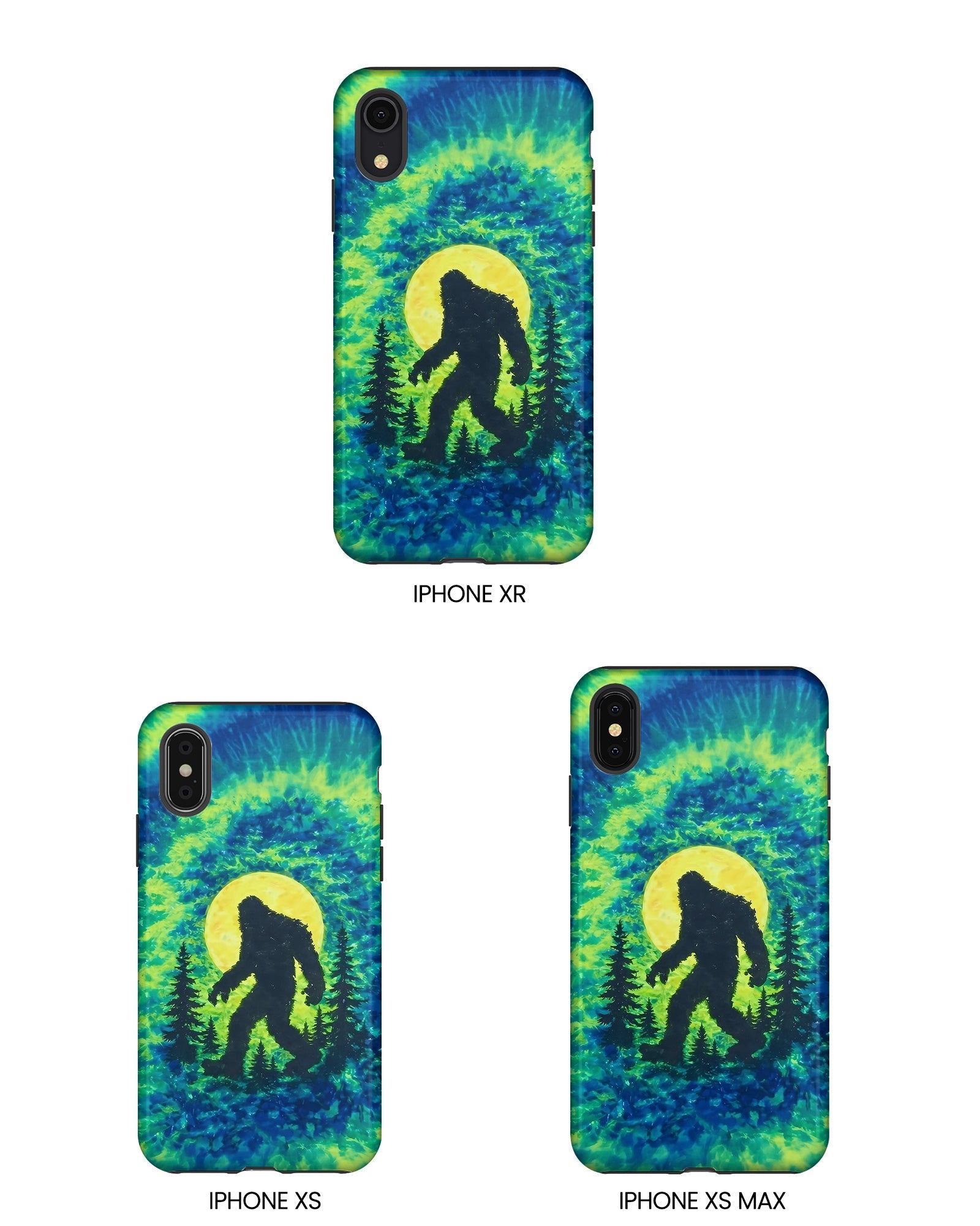 BIGFOOT IN THE FOREST GREEN BLUE SWIRL  PHONE CASE  - TLNO0505262