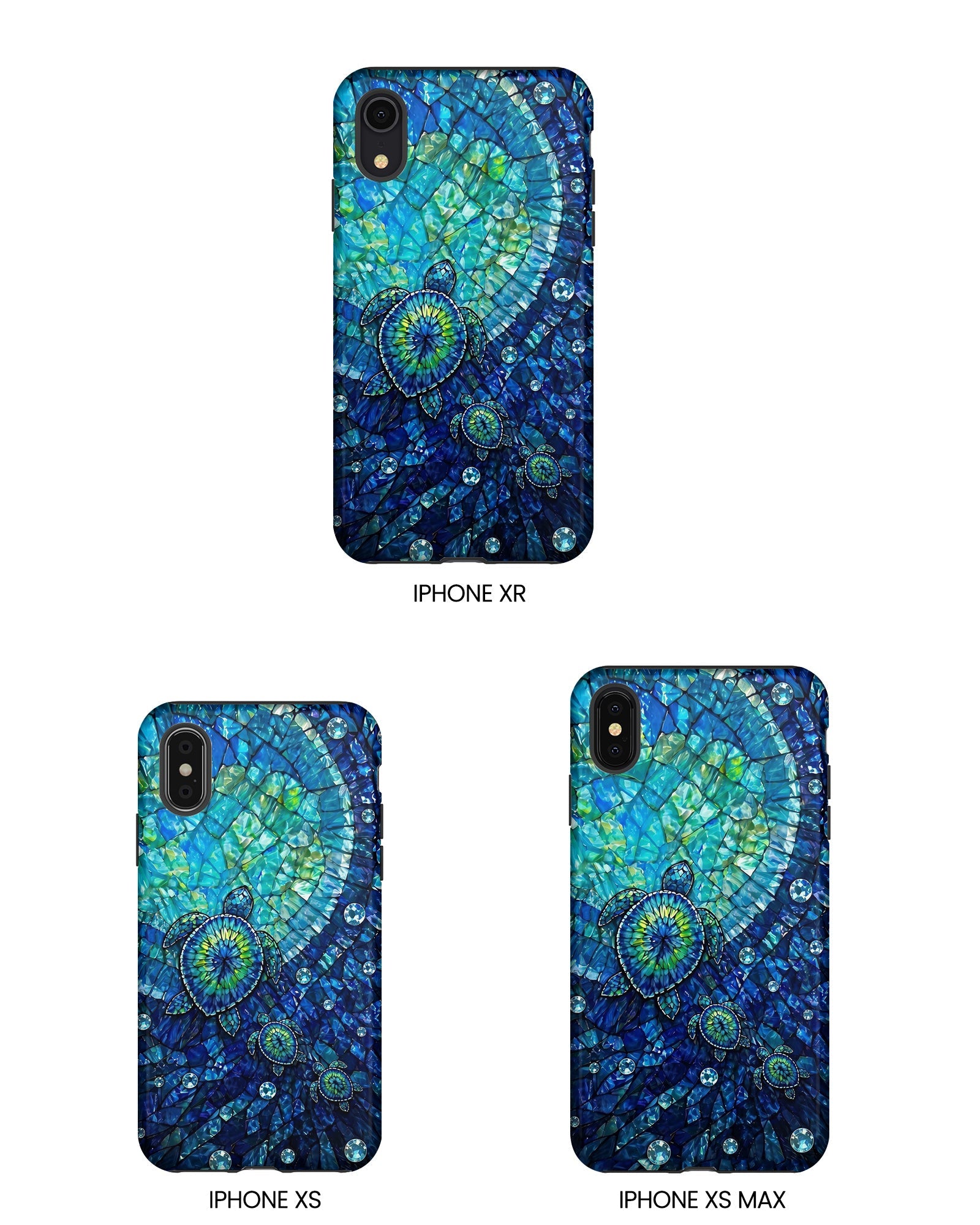 SEA TURTLE BLUE OCEAN STAINED GLASS PATTERN  PHONE CASE  - TLNO2904265