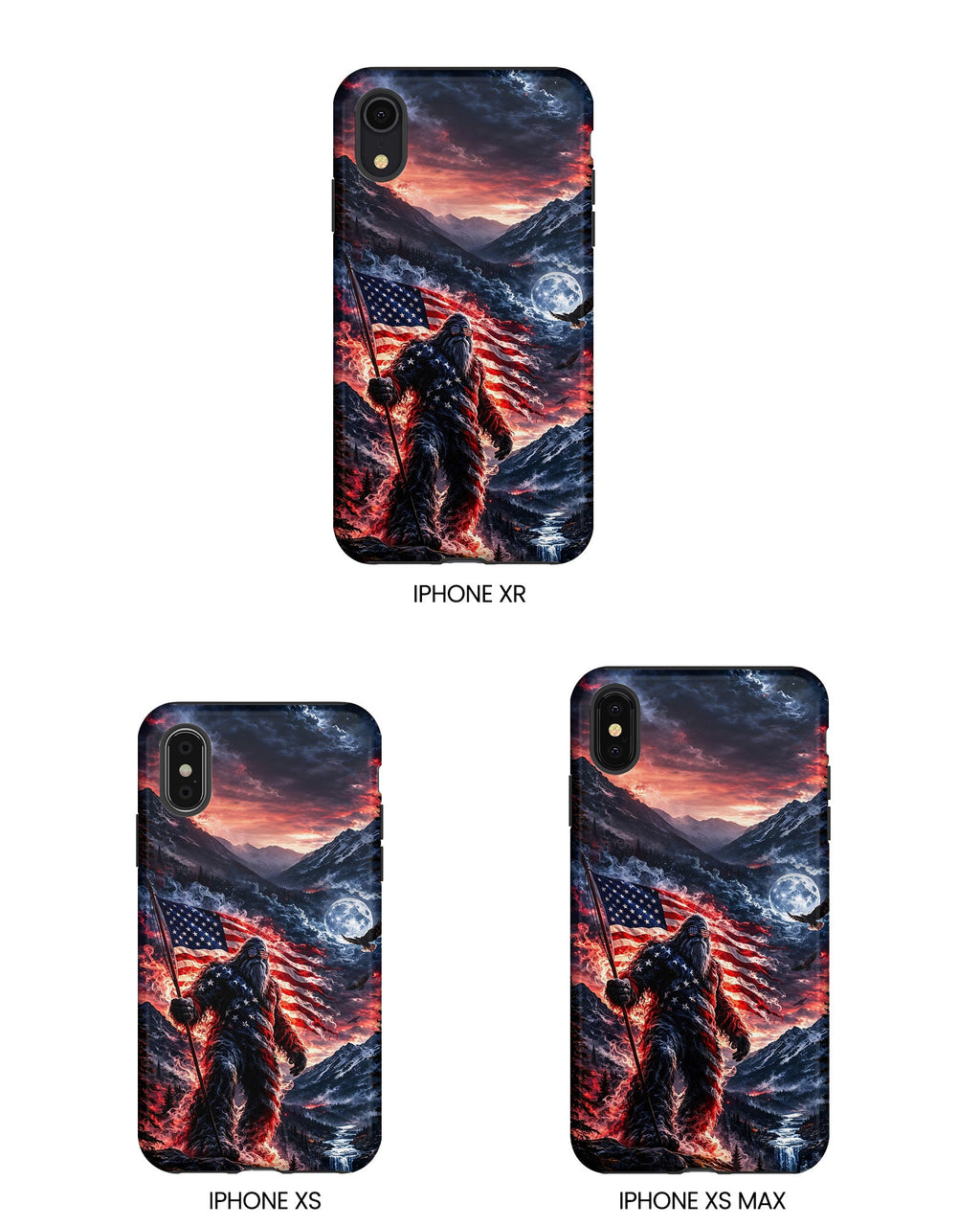BIGFOOT WITH FLAG  PHONE CASE - TLHG0405266