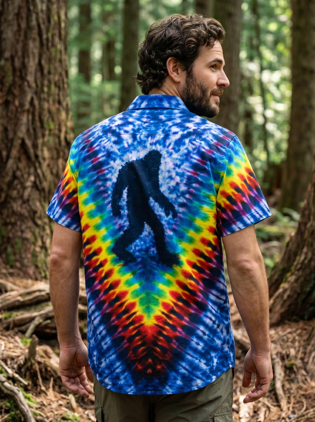 BIGFOOT SWIRL BUTTON-DOWN COLLAR SHIRT  - TLNO0906262