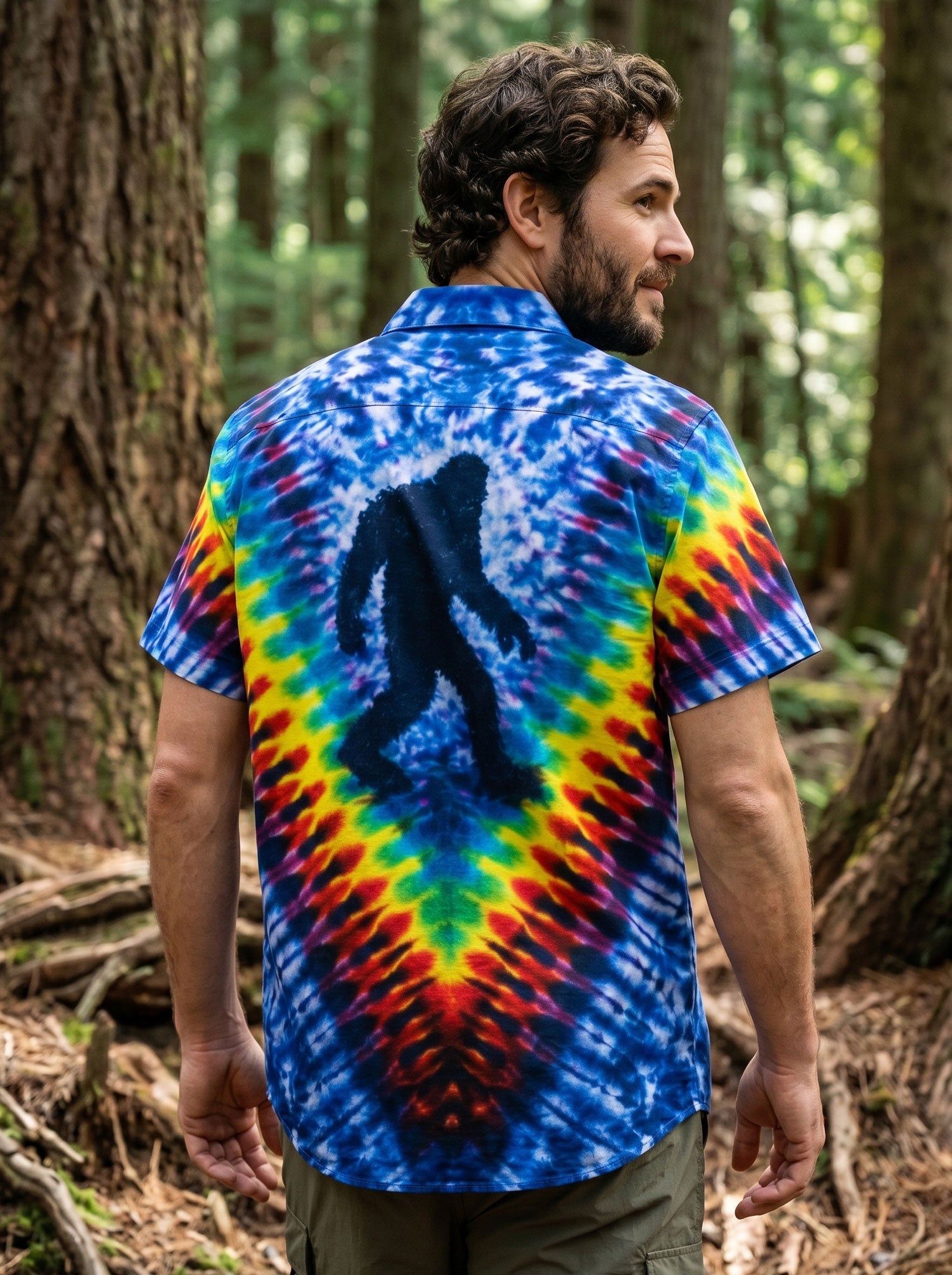 BIGFOOT SWIRL BUTTON-DOWN COLLAR SHIRT  - TLNO0906262