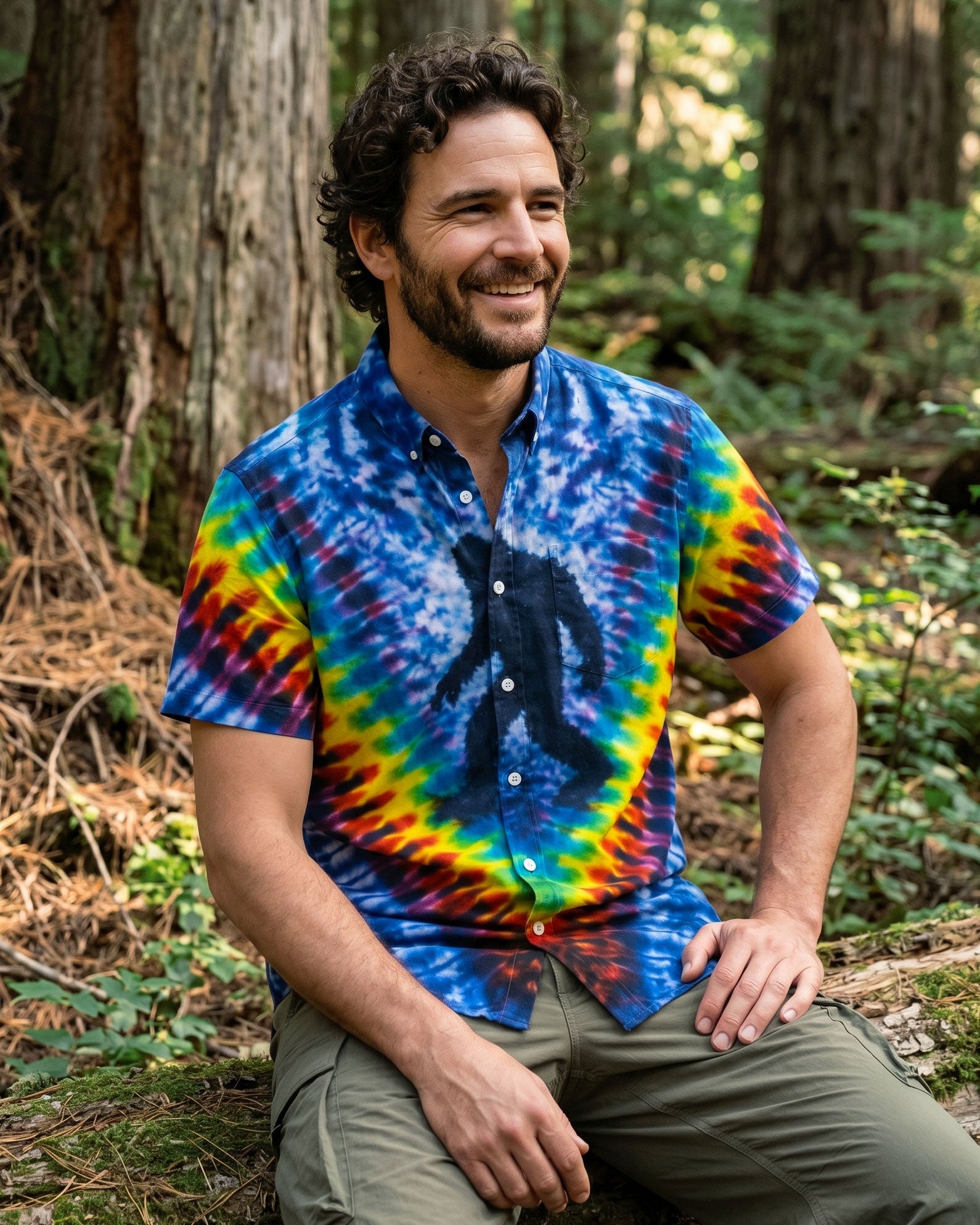 BIGFOOT SWIRL BUTTON-DOWN COLLAR SHIRT  - TLNO0906262