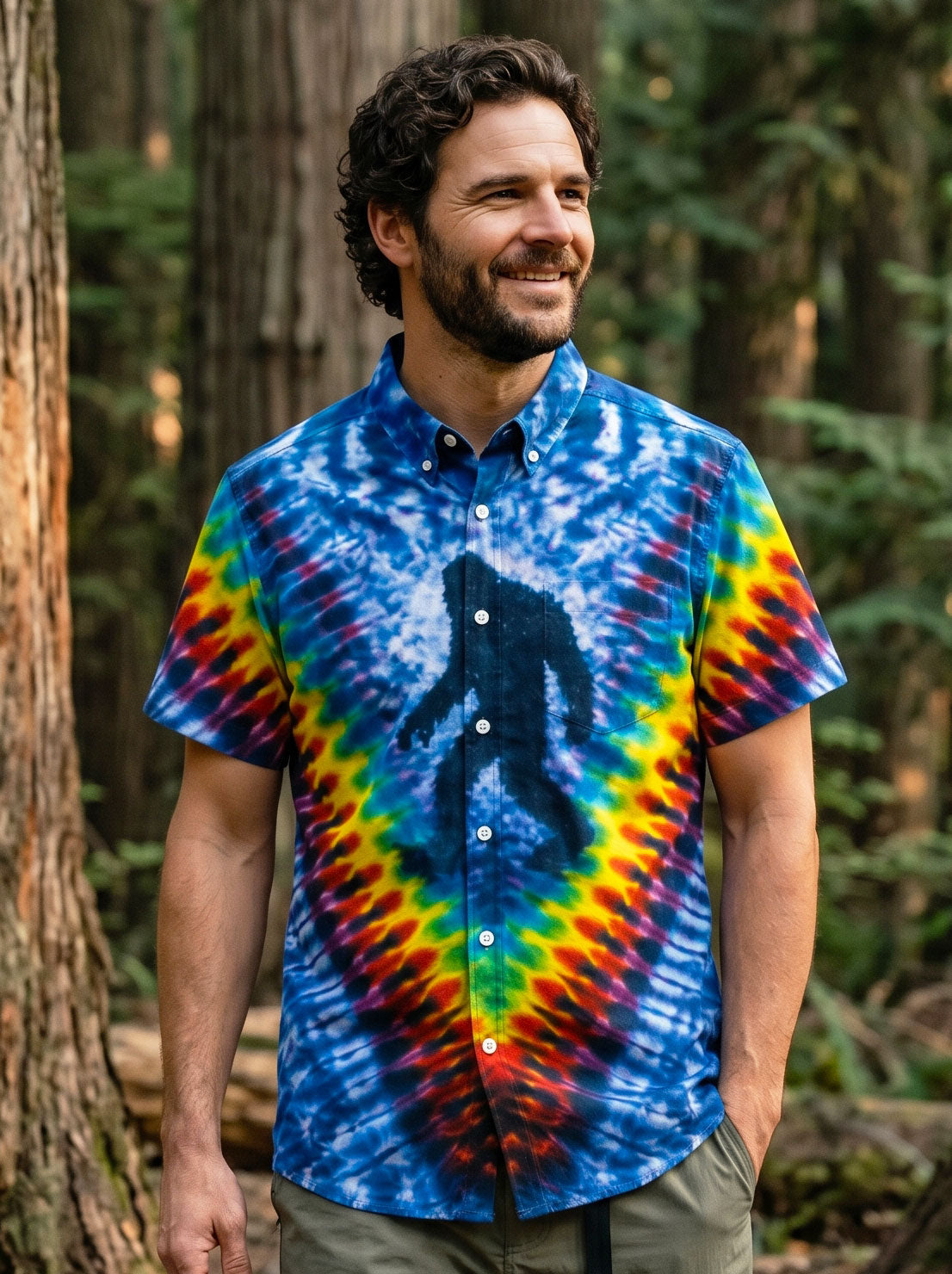 BIGFOOT SWIRL BUTTON-DOWN COLLAR SHIRT  - TLNO0906262